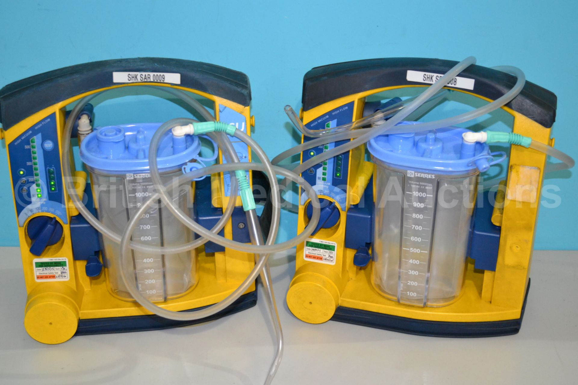 2 x Laerdal Suction Units with Cups and Hoses (Bot