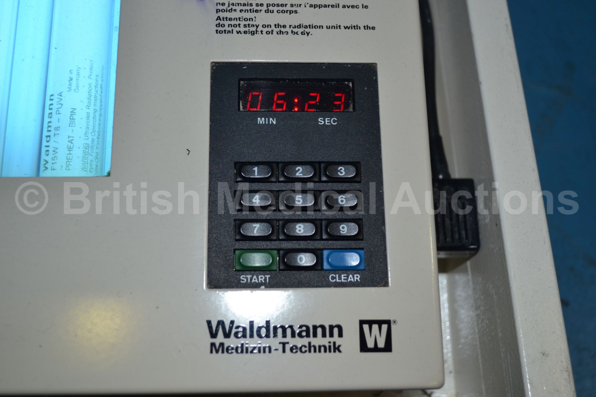 Waldmann PUVA 180, PUVA 200, UV 181 AL Phototherap - Image 4 of 5