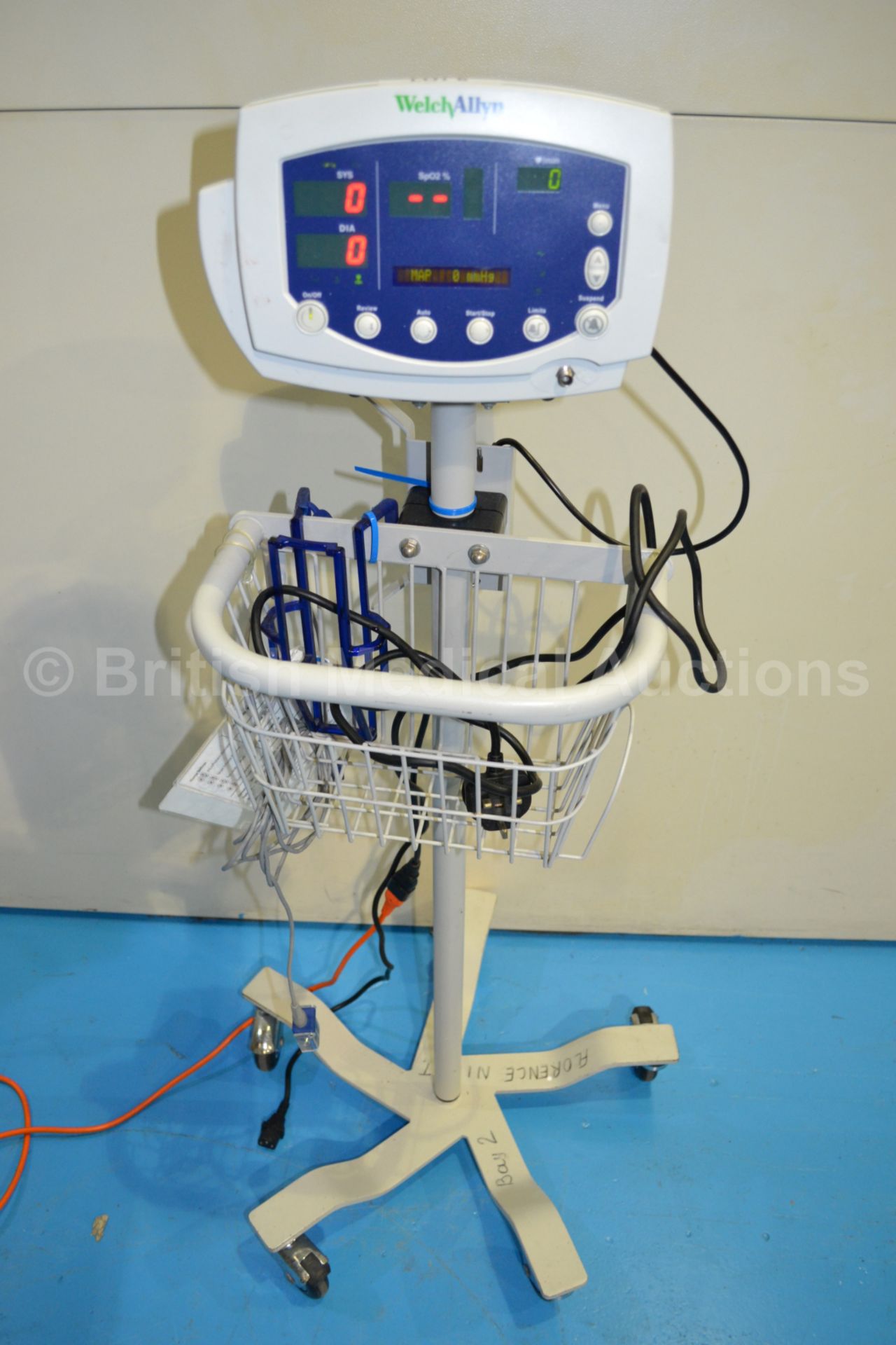 Welch Allyn 53N00 Vital Signs Monitor on Stand wit - Image 2 of 2