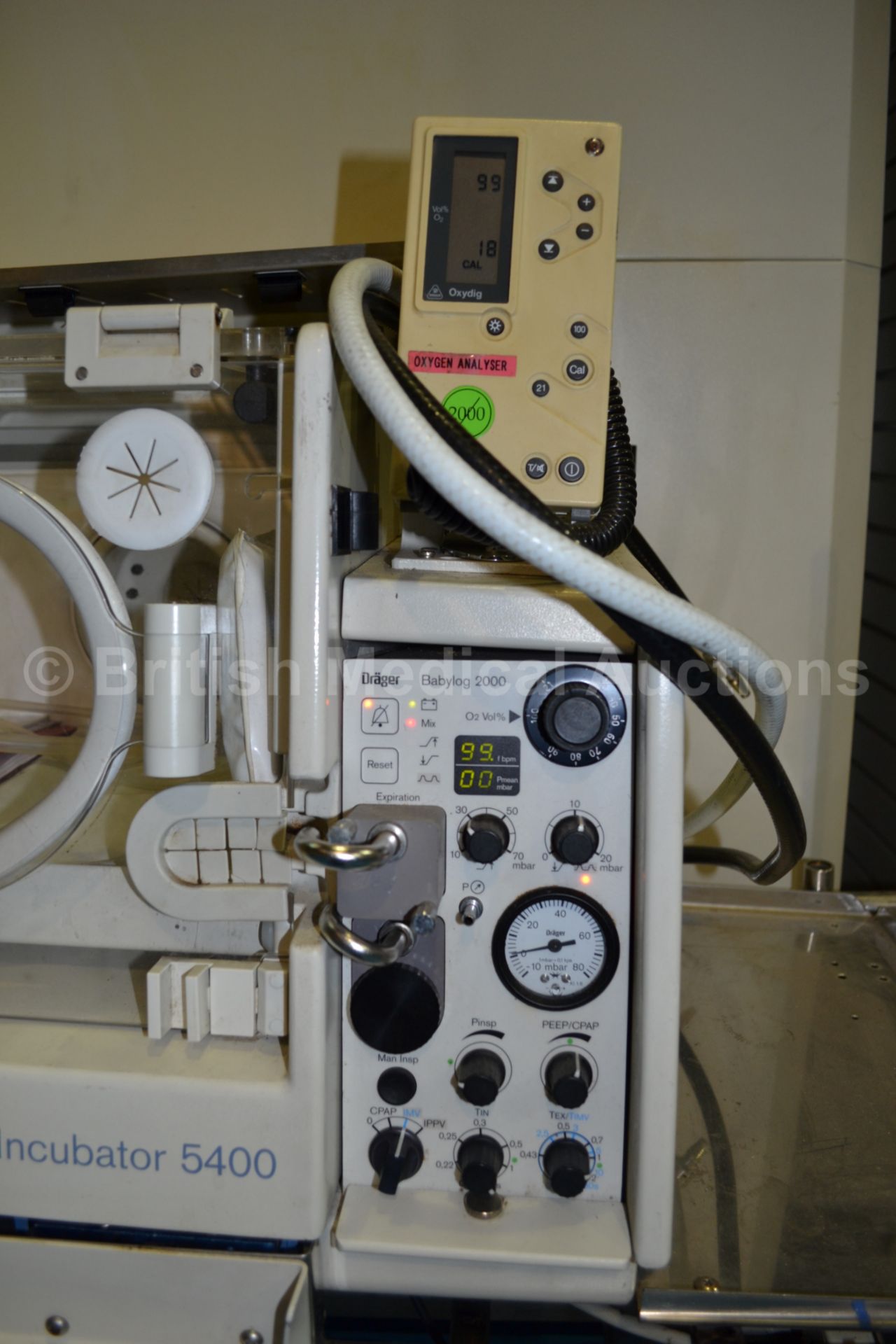 Drager Transport Incubator 5400 with Drager Babylo - Image 2 of 3