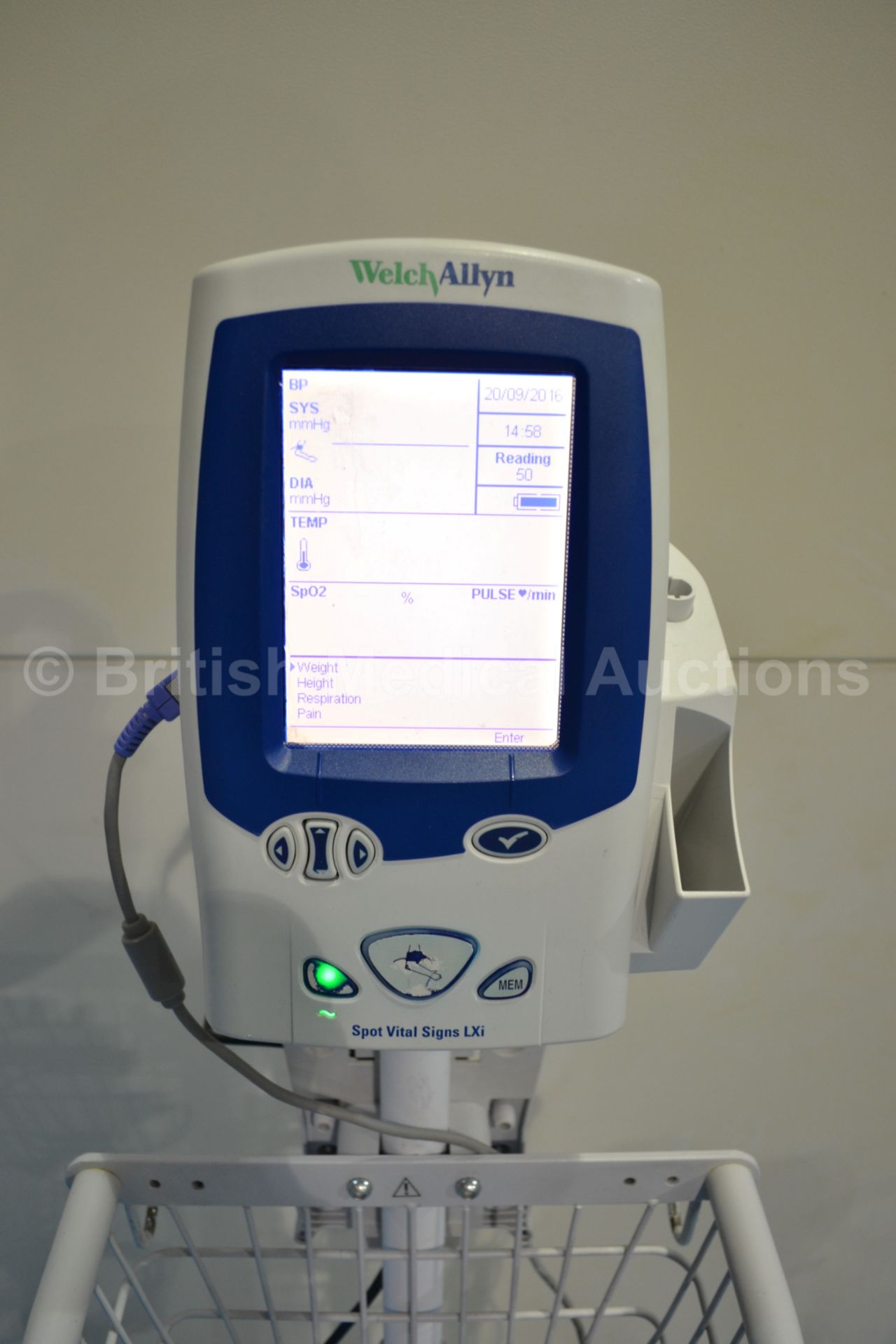 Welch Allyn Spot Vital Signs Monitor LXi on Stand