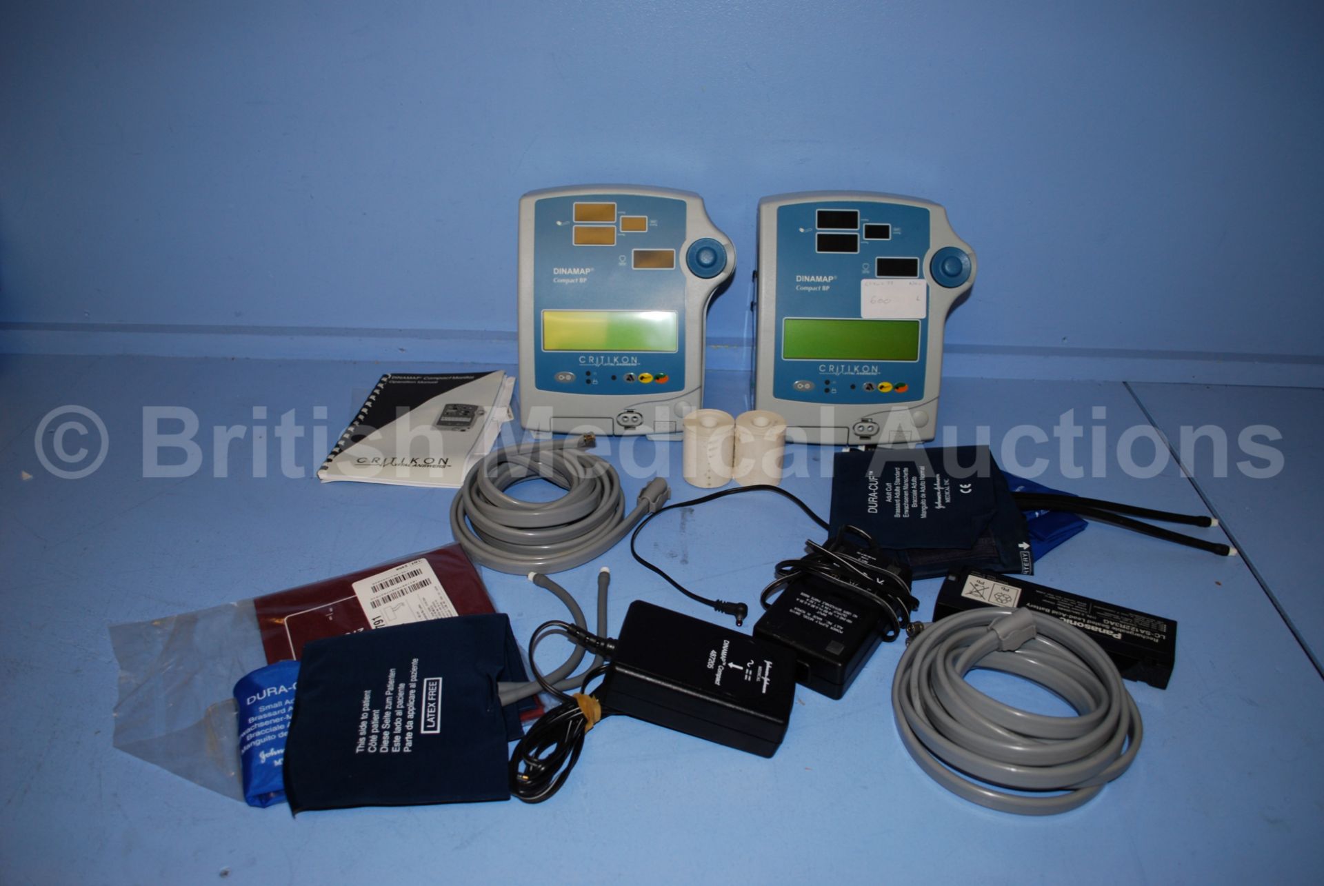 2 x Dinamap Compact BP Patient Monitors with Acce