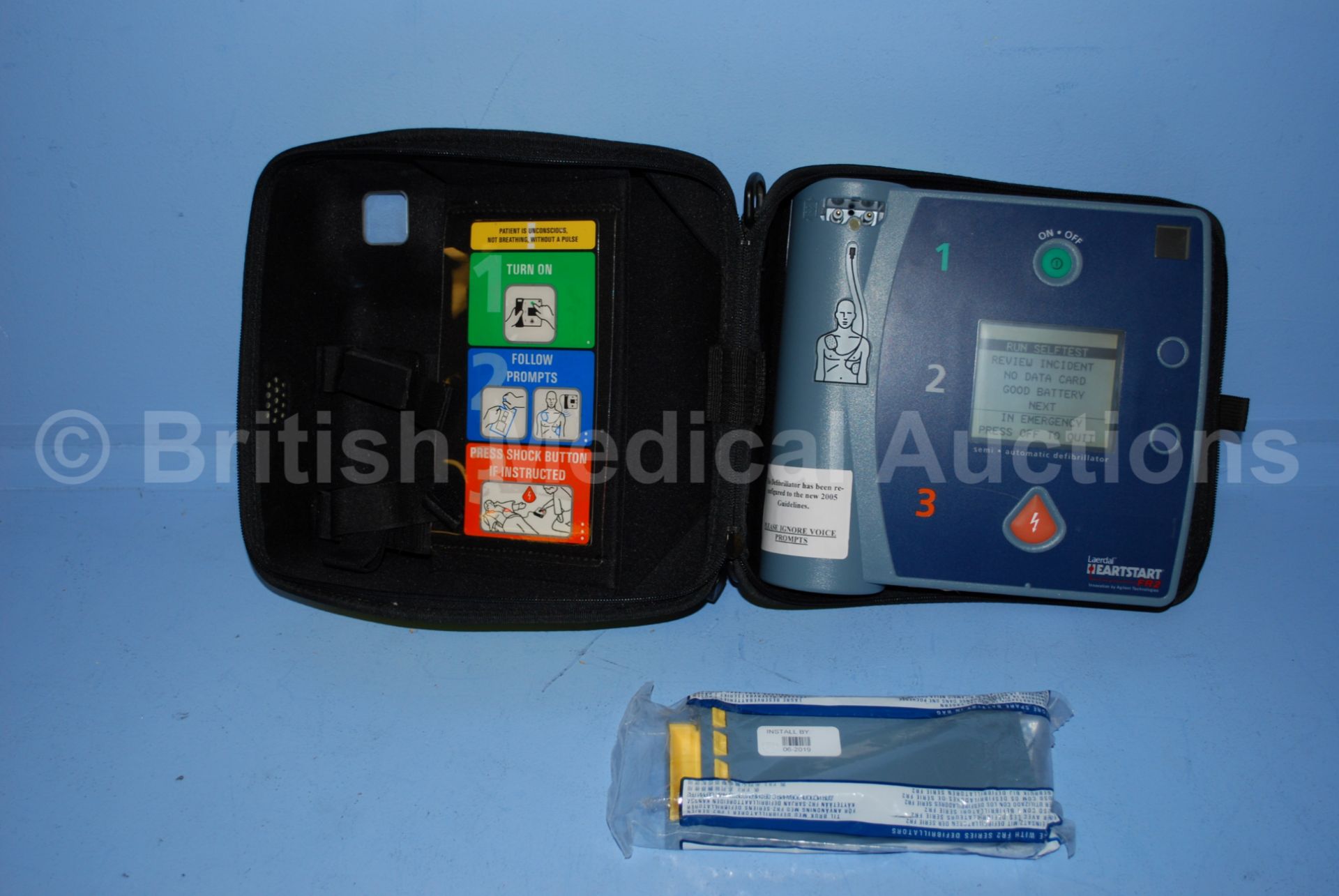 Laerdal Heartstart FR2 Defibrillator in Yellow Cas