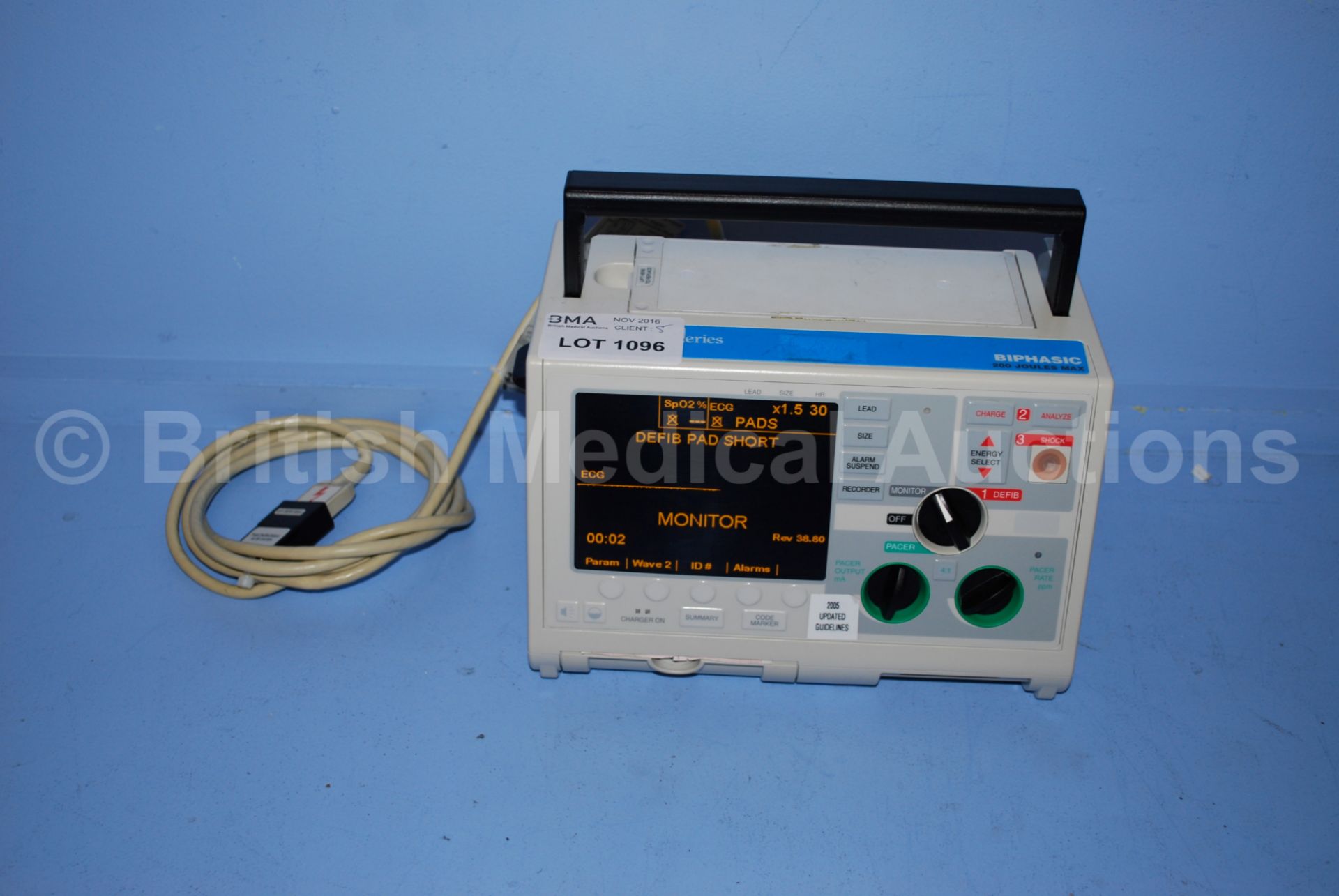 Zoll M Series Biphasic 200 Joules Max Defibrillato - Image 2 of 4