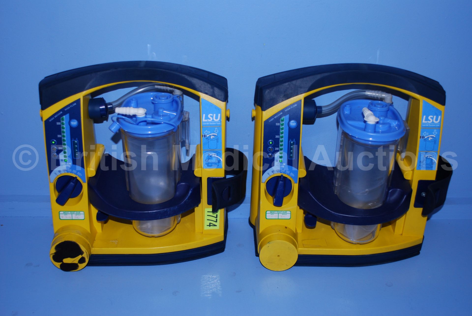 2 x Laerdal Suction Units with New Serres Cups (Bo