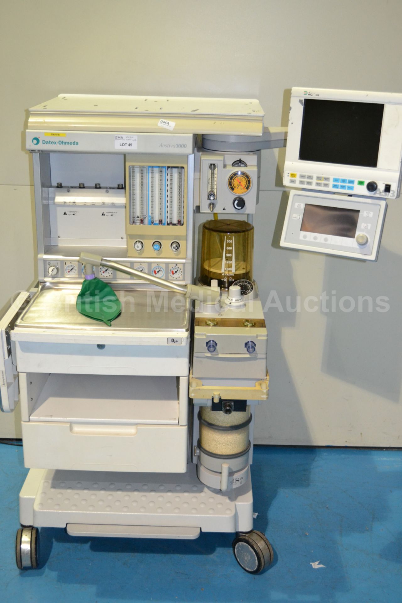 Datex Ohmeda Aestiva 3000 Anaesthesia System with - Image 3 of 6