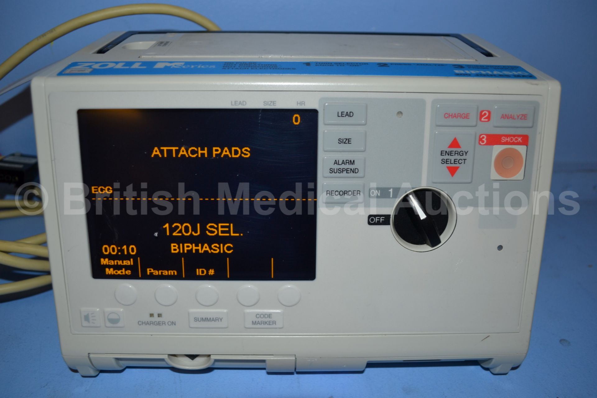 Zoll M Series Biphasic 200 Joules Max Defibrillato - Image 4 of 6