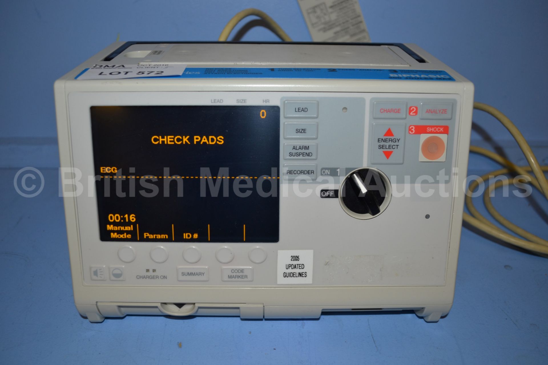 Zoll M Series Biphasic 200 Joules Max Defibrillato - Image 3 of 6