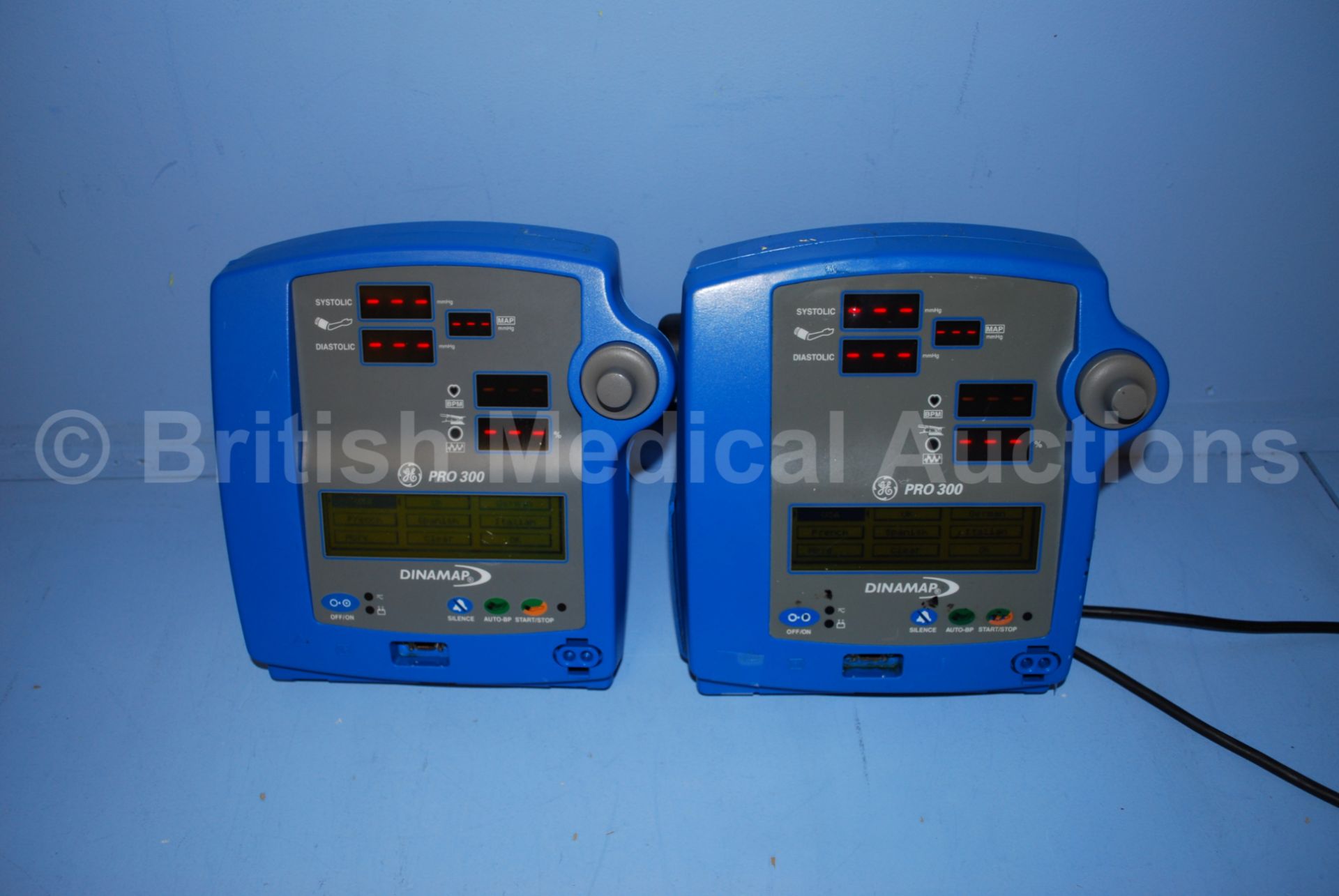 2 x Dinamap Pro 300 Vital Signs Monitors (Both Pow