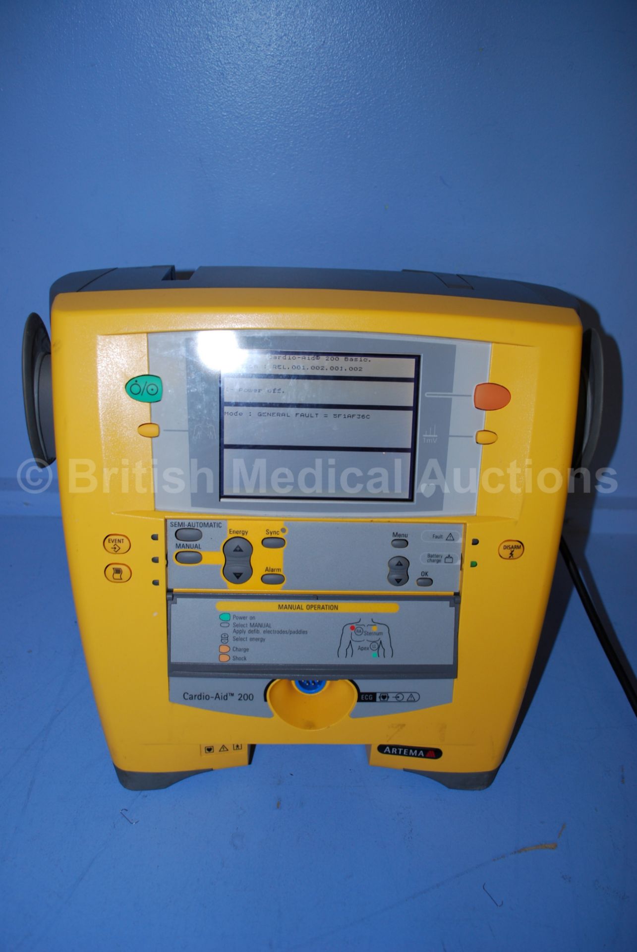 Artema Cardio Aid 200 Defibrillator with ECG Lead - Image 2 of 4