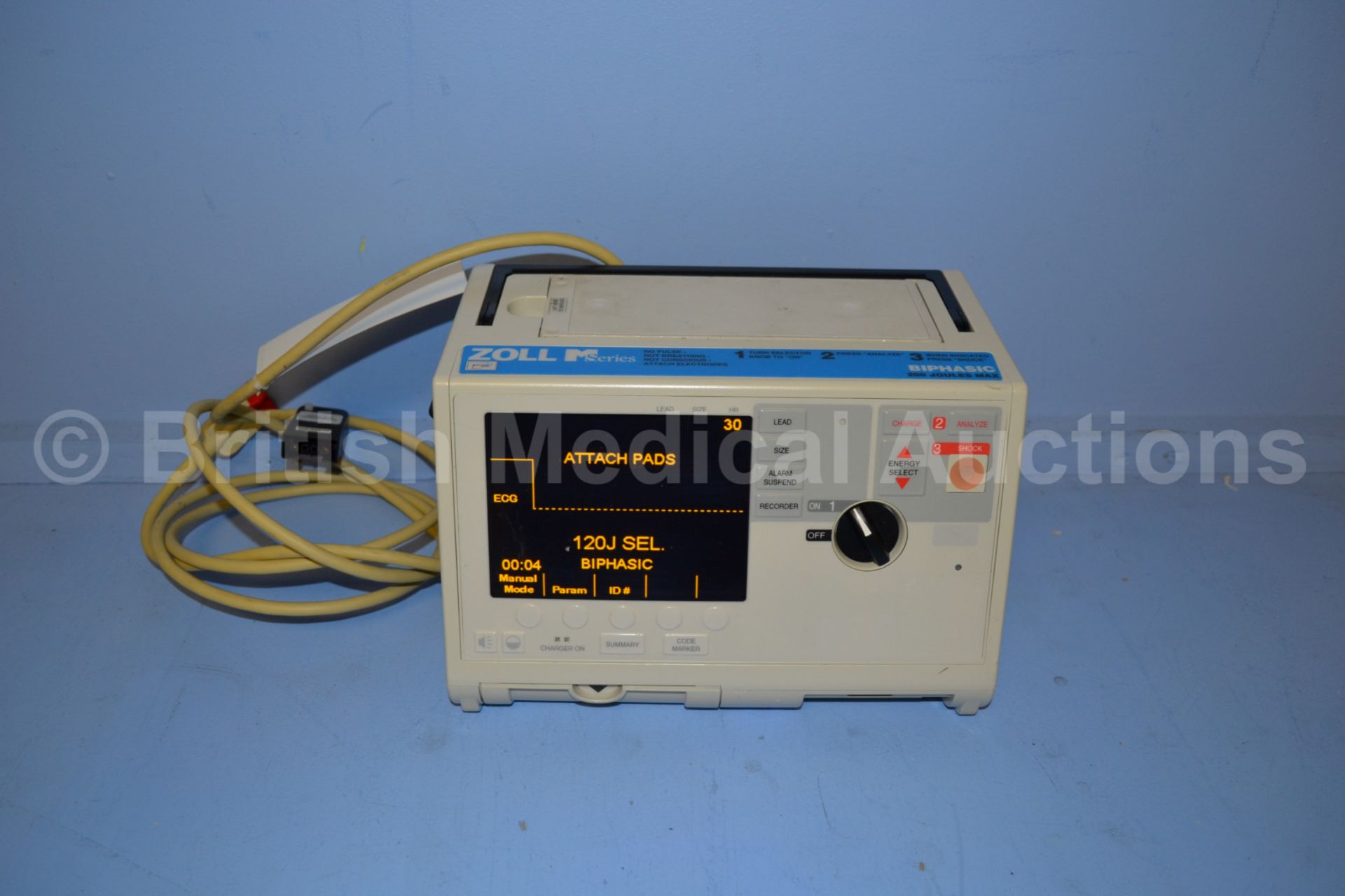 Zoll M Series Biphasic 200 Joules Max Defibrillato - Image 2 of 6