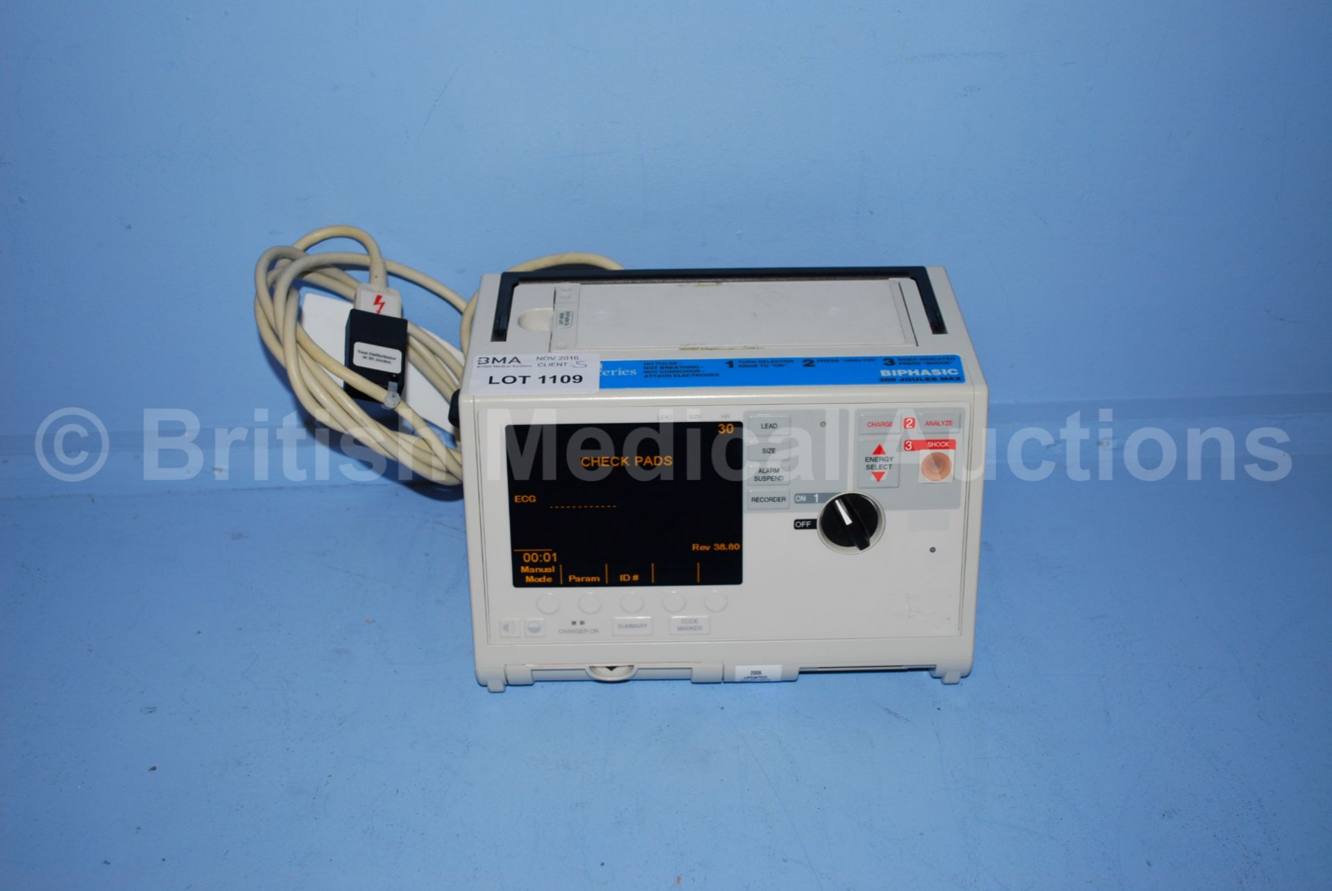 Zoll M Series Biphasic 200 Joules Max Defibrillato - Image 2 of 4