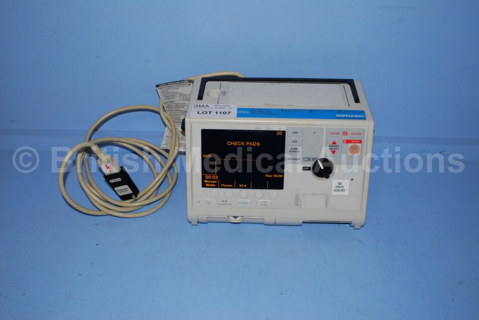 Zoll M Series Biphasic 200 Joules Max Defibrillato - Image 2 of 4