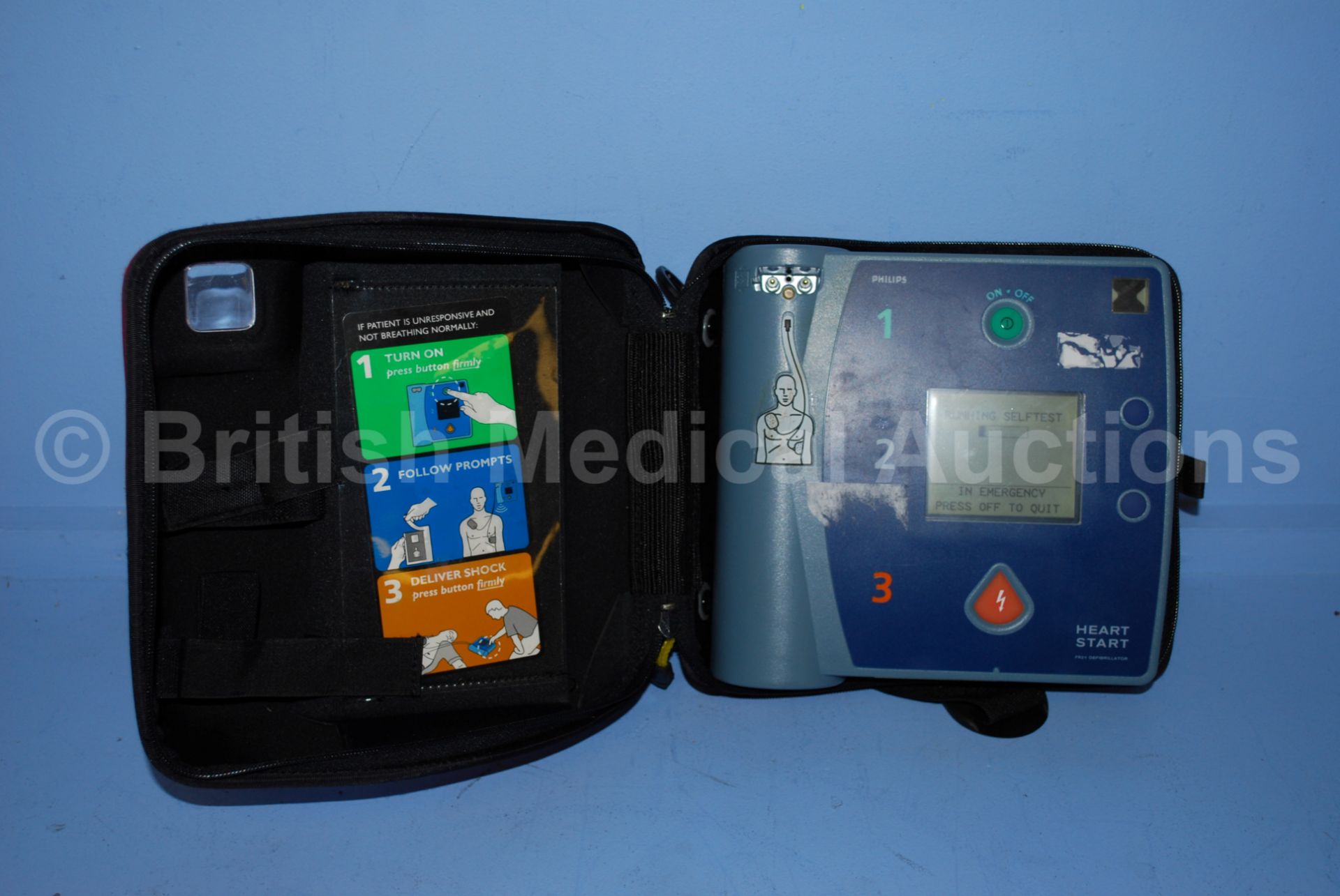 Philips Heartstart FR2+ Defibrillator in Red Case