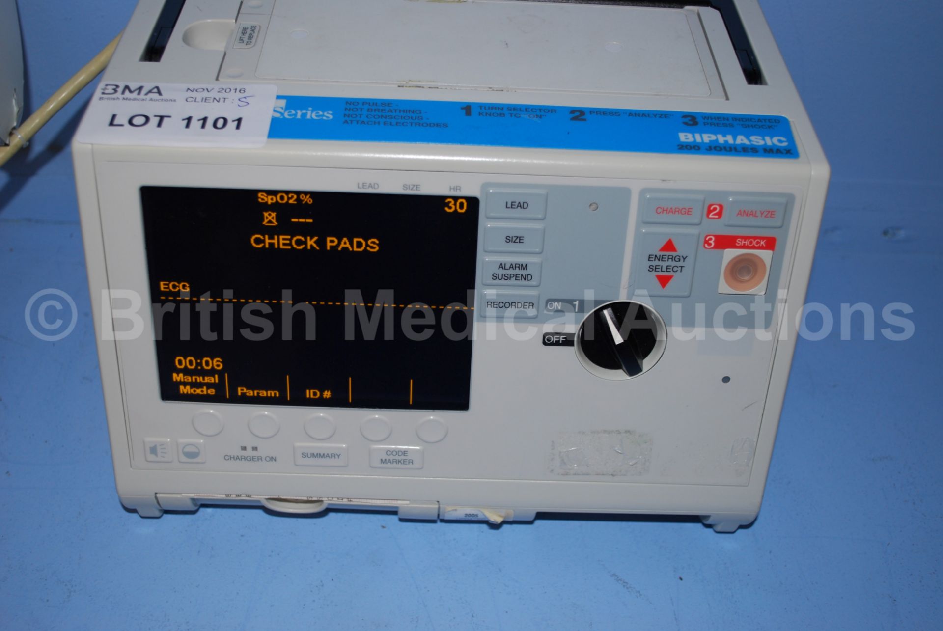 Zoll M Series Biphasic 200 Joules Max Defibrillato - Image 3 of 4