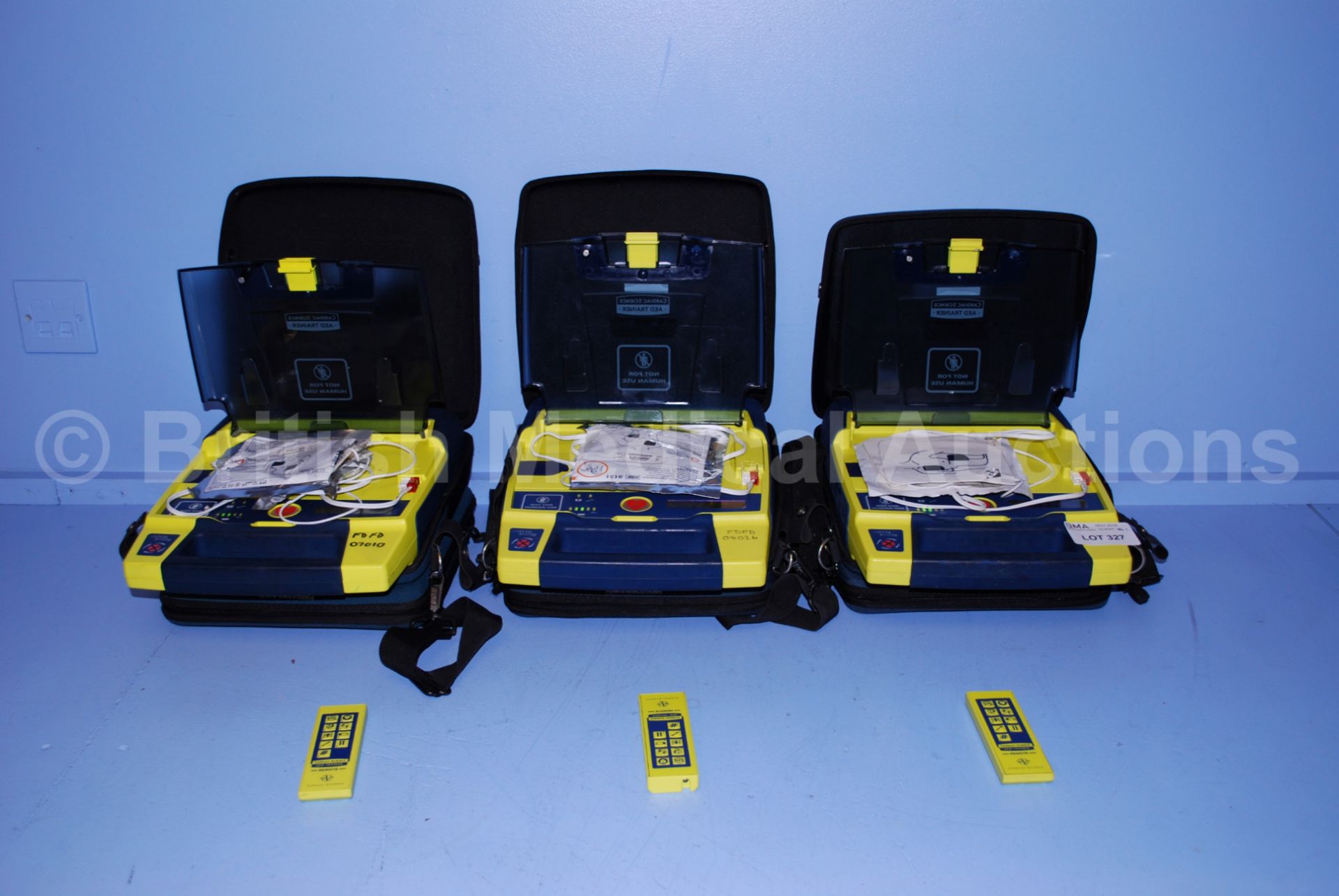 3 x Cardiac Science AED Trainer Defibrillators wit