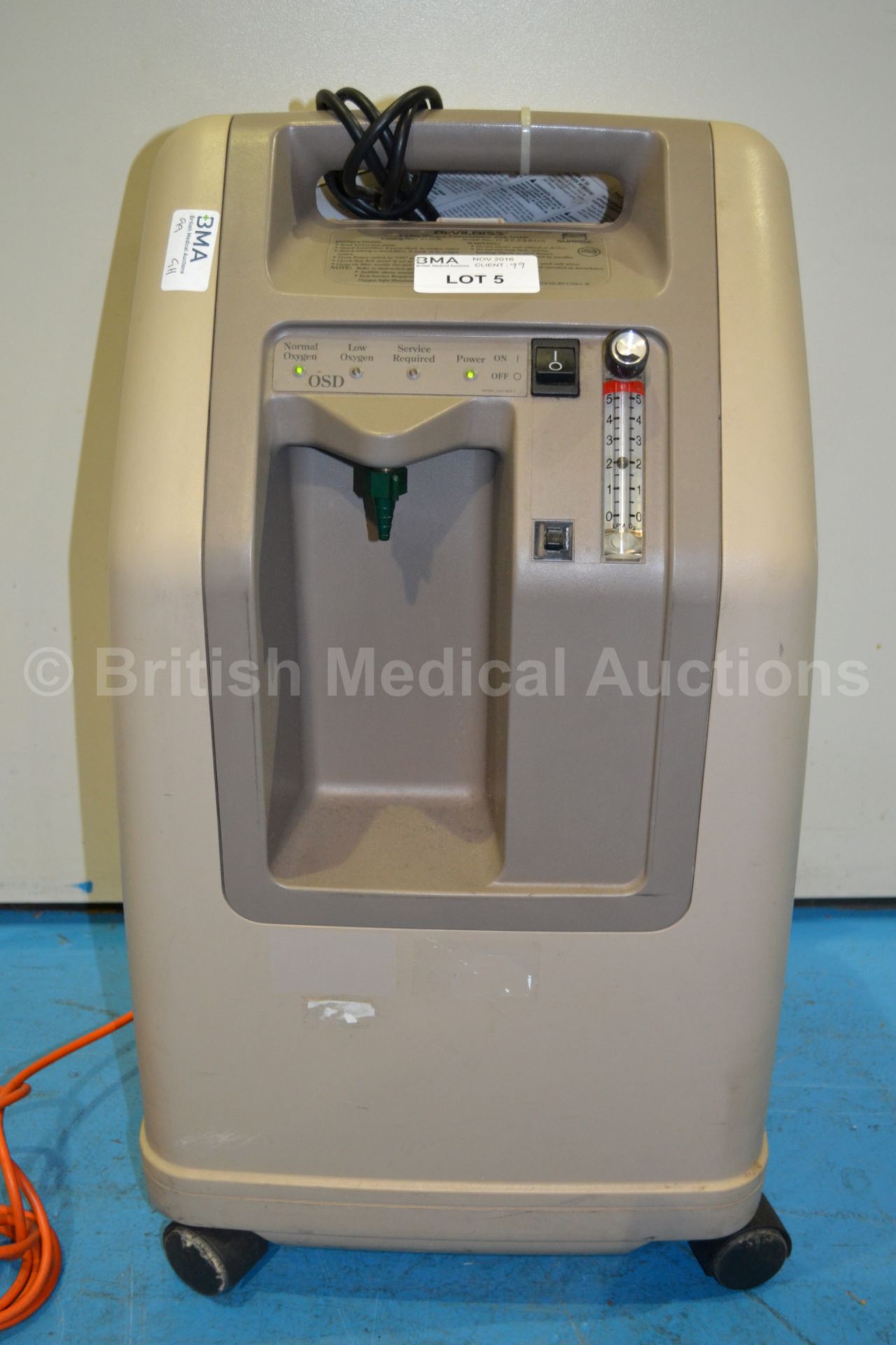 DeVilbiss 4 Litre Oxygen Concentrator with OSD (Po - Image 3 of 3
