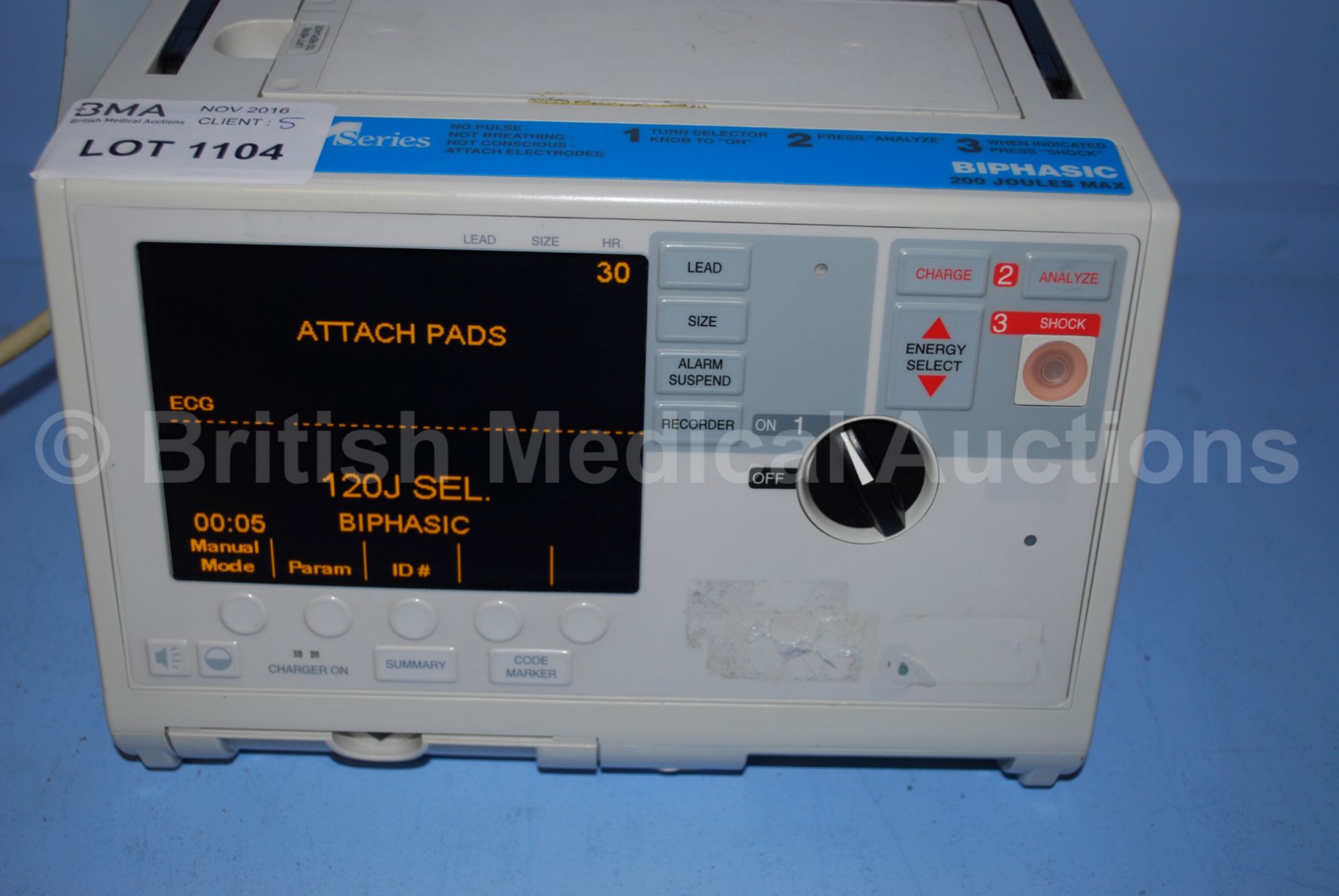 Zoll M Series Biphasic 200 Joules Max Defibrillato - Image 3 of 4