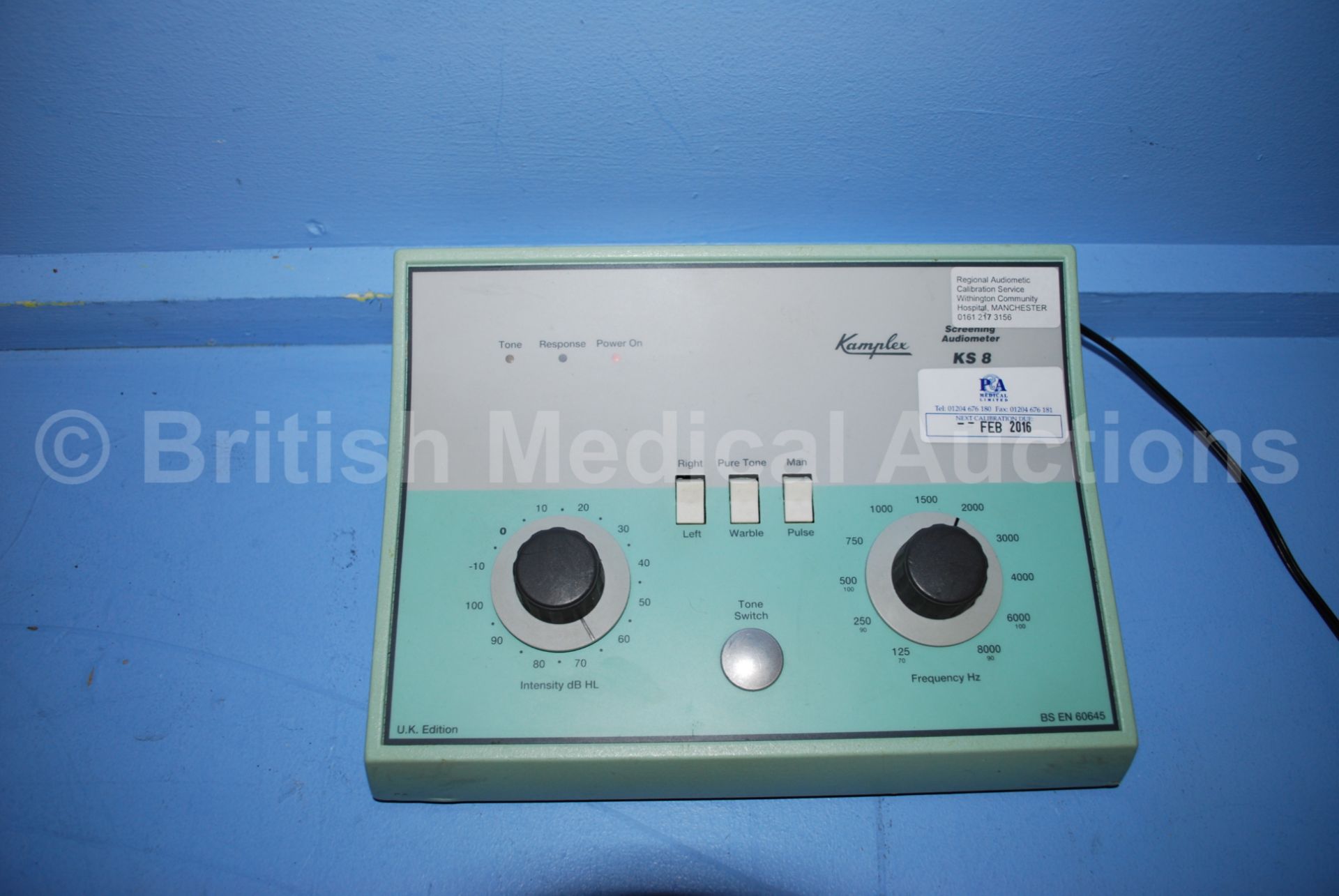 Kamplex KS8 Audiometer with Headphones, 2 x Contro - Image 2 of 2