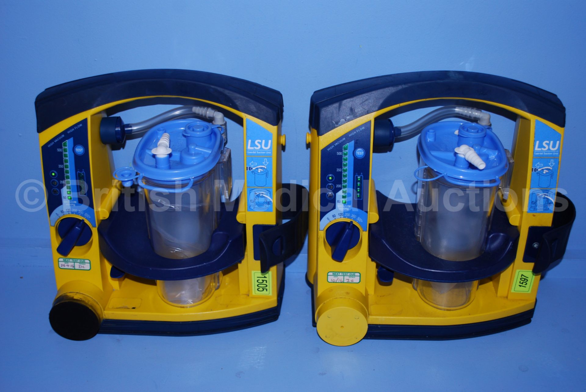 2 x Laerdal Suction Units with New Serres Cups (Bo