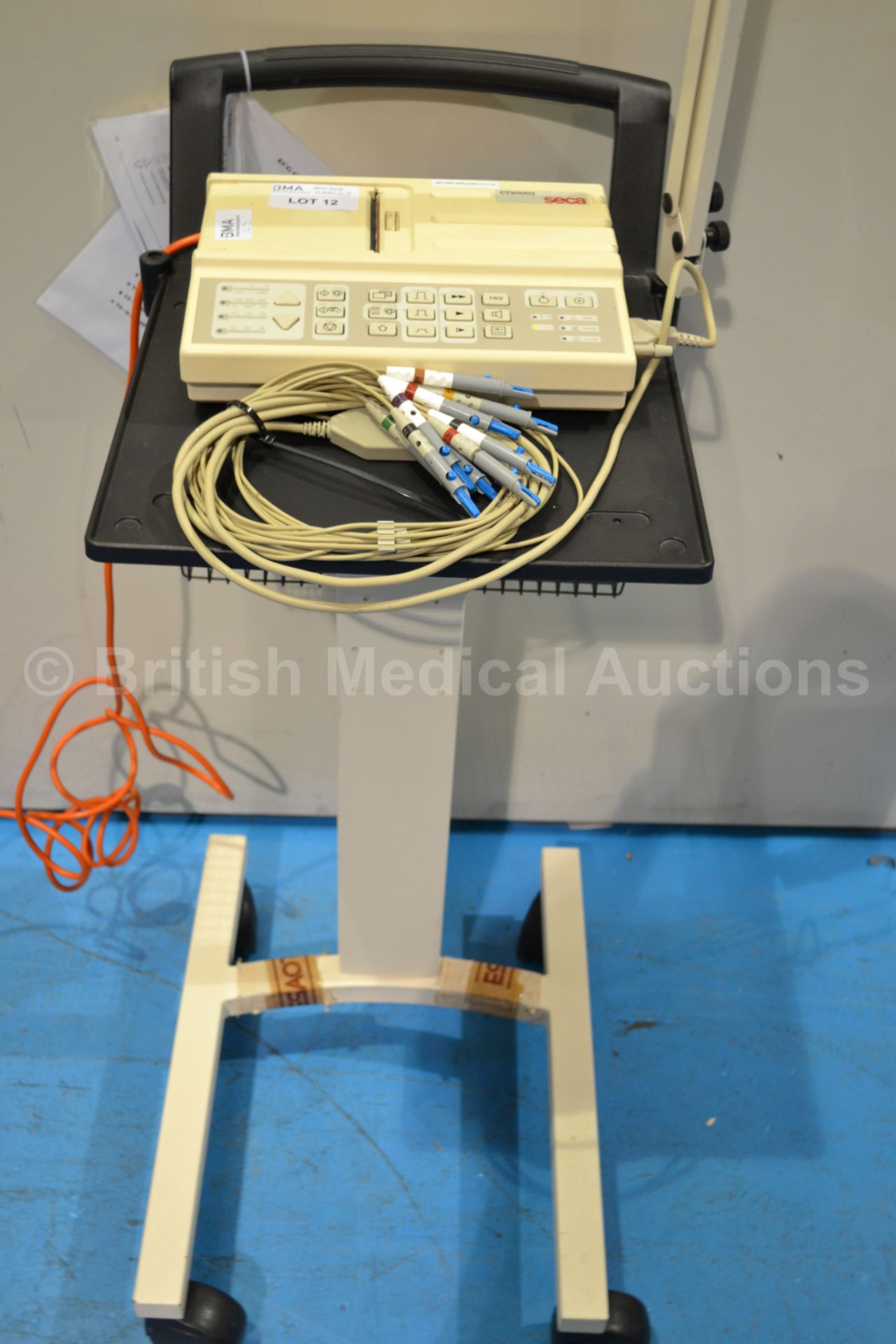 Seca CT3000I ECG Machine on Trolley with ECG Leads - Image 2 of 4