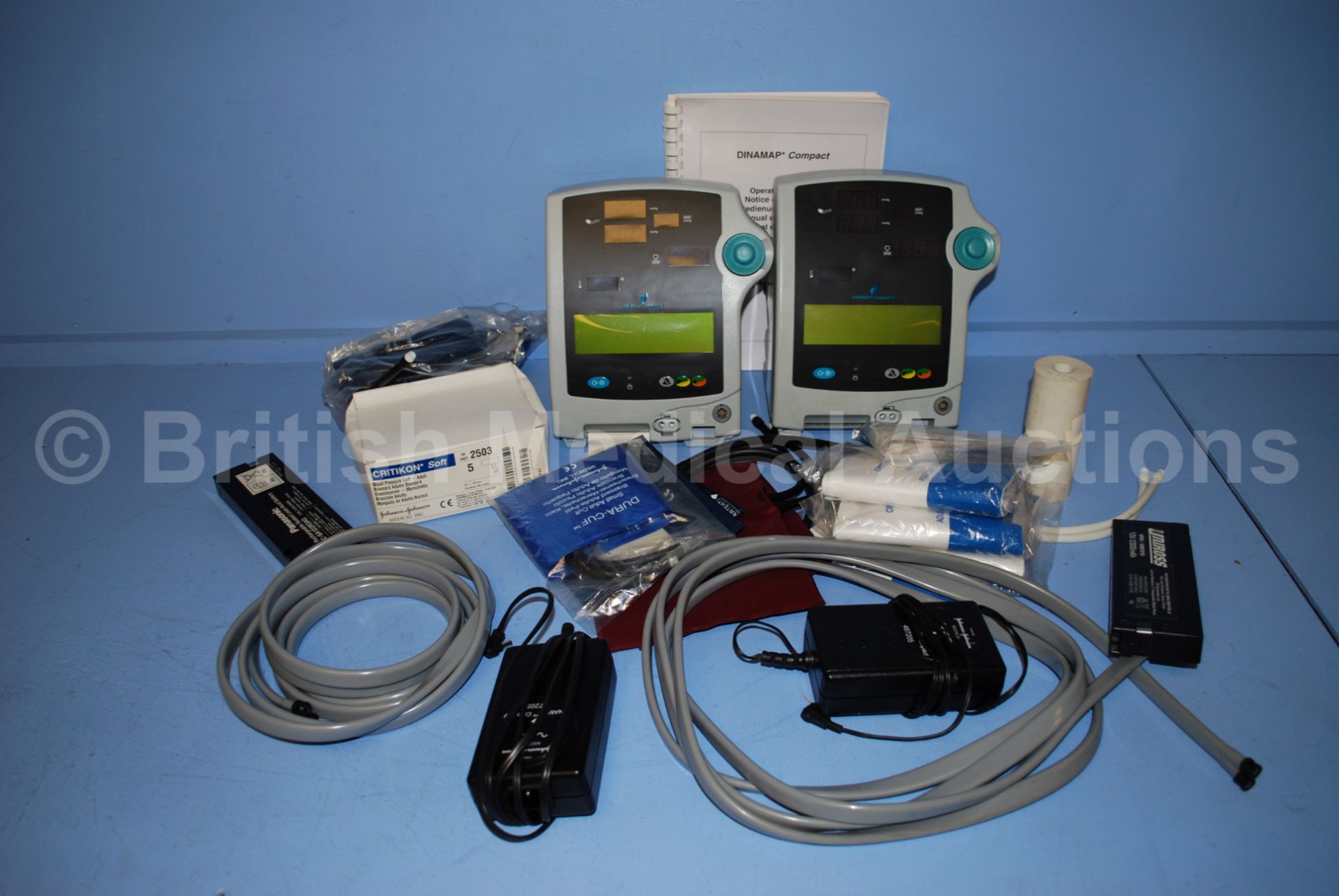 2 x Dinamap Compact T Patient Monitors with Acces