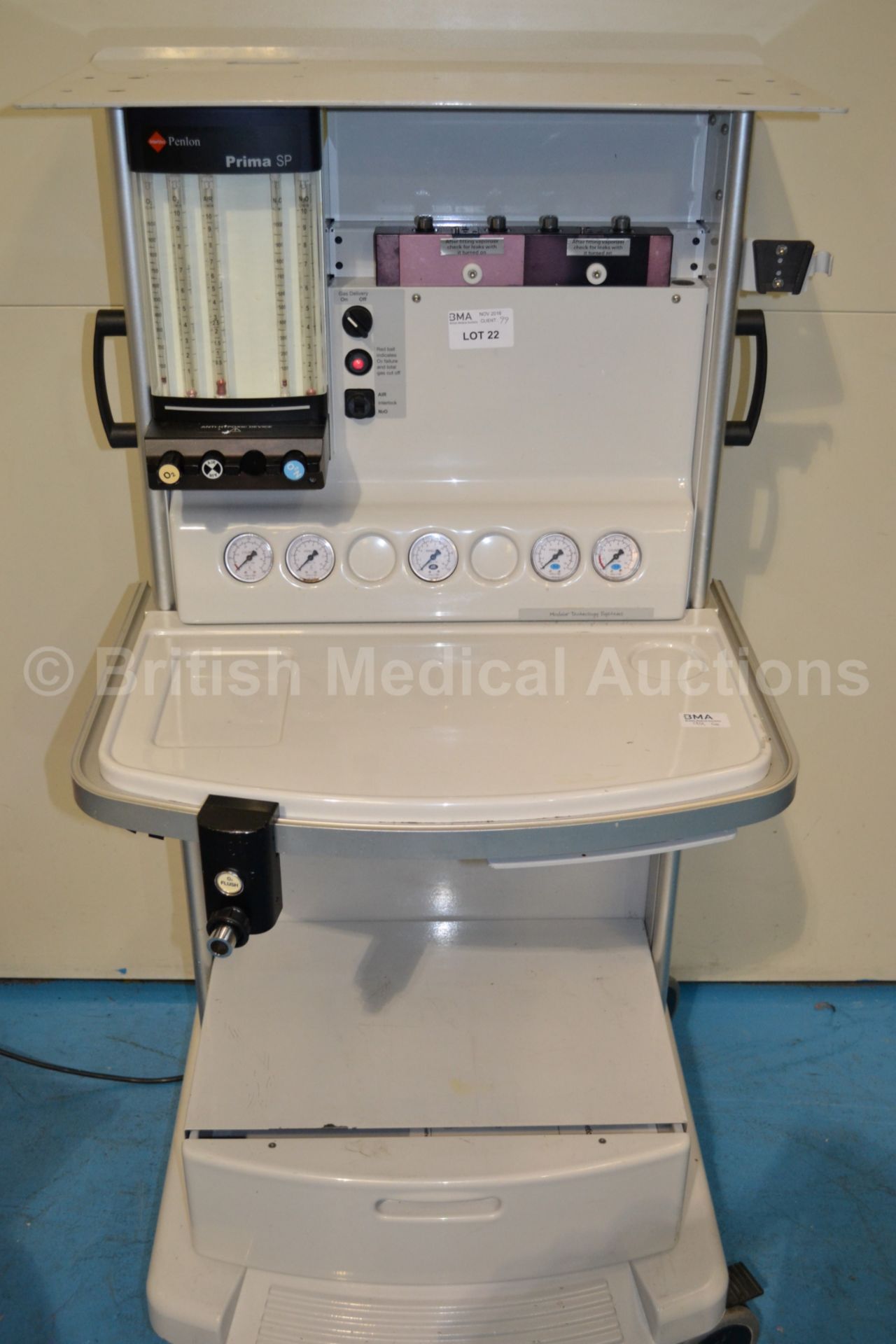 Penlon Prima SP Anaesthesia System with Hoses (GH) - Image 2 of 5