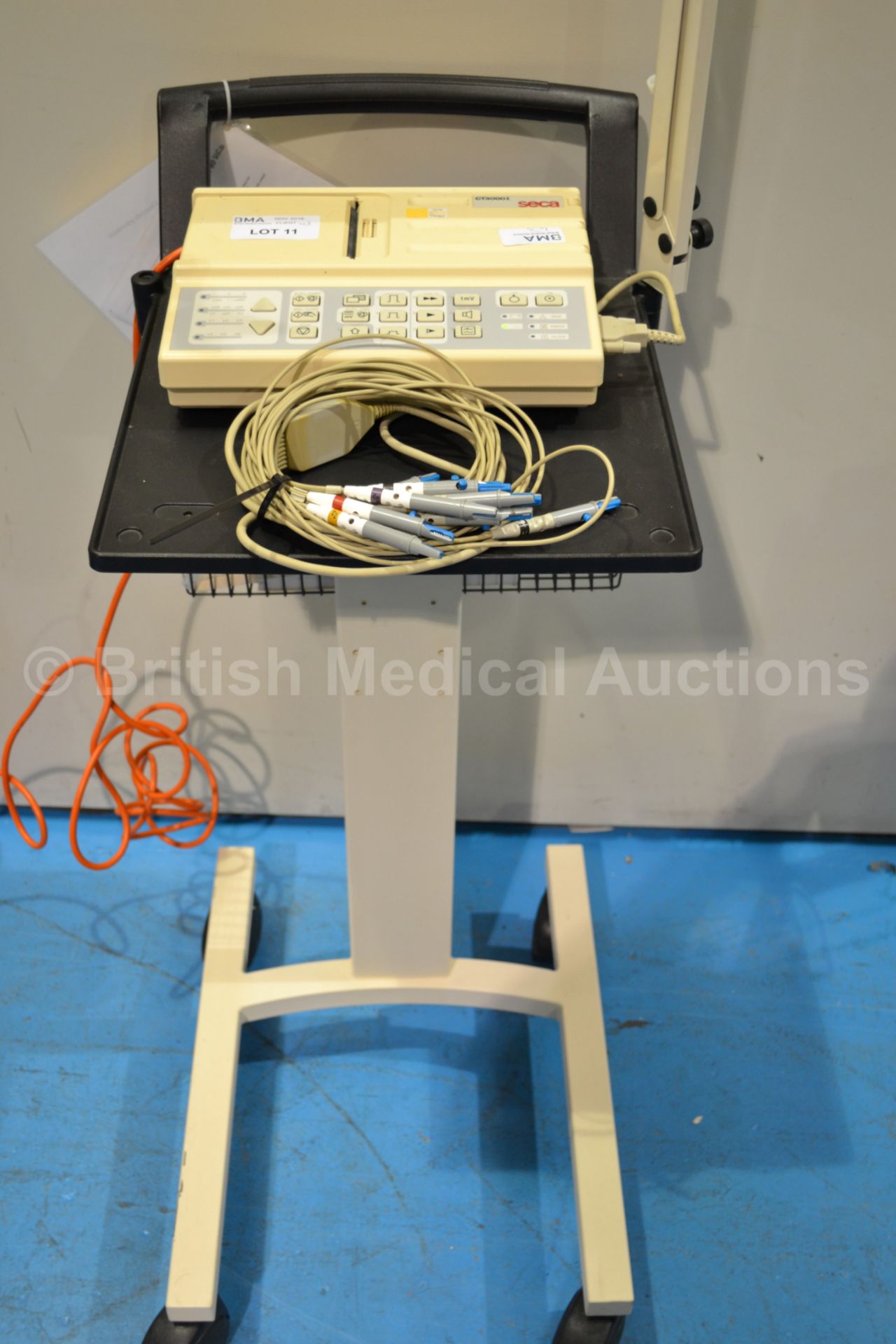 Seca CT3000I ECG Machine on Trolley with ECG Leads