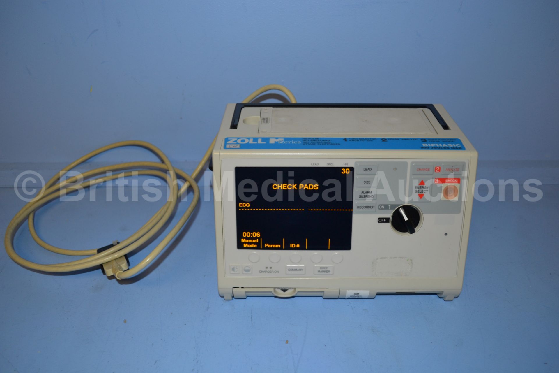 Zoll M Series Biphasic 200 Joules Max Defibrillato - Image 2 of 6