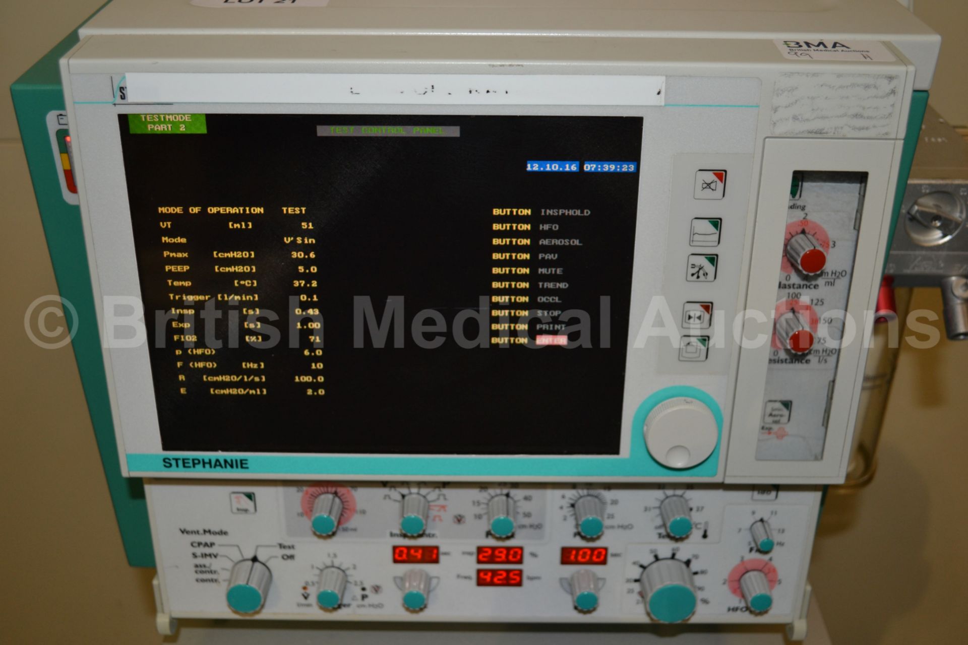 Stephan Stephanie Transport Ventilator with Hoses - Image 6 of 6