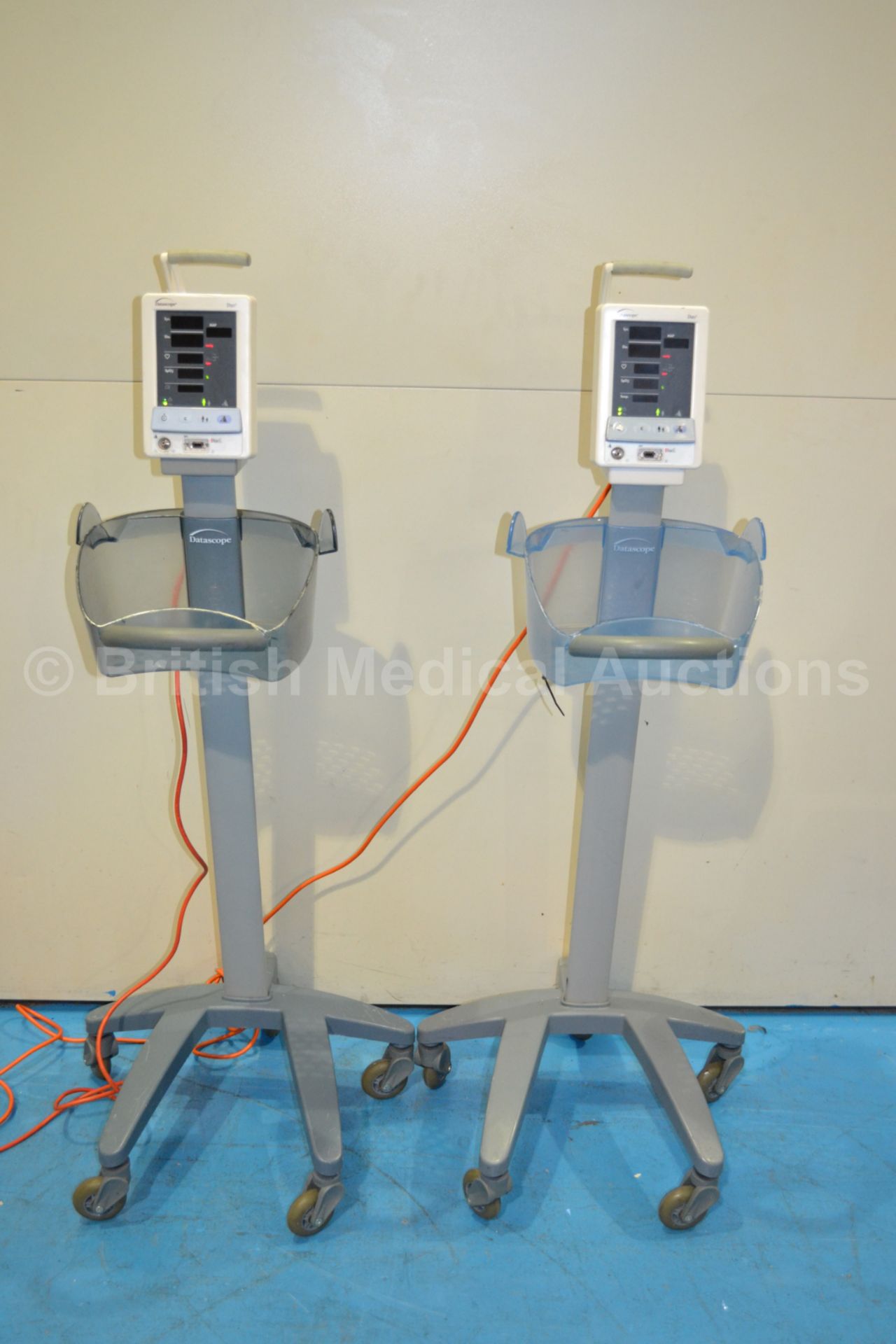 2x DataScope DUO Vital Signs Moniter on Stand (Pow