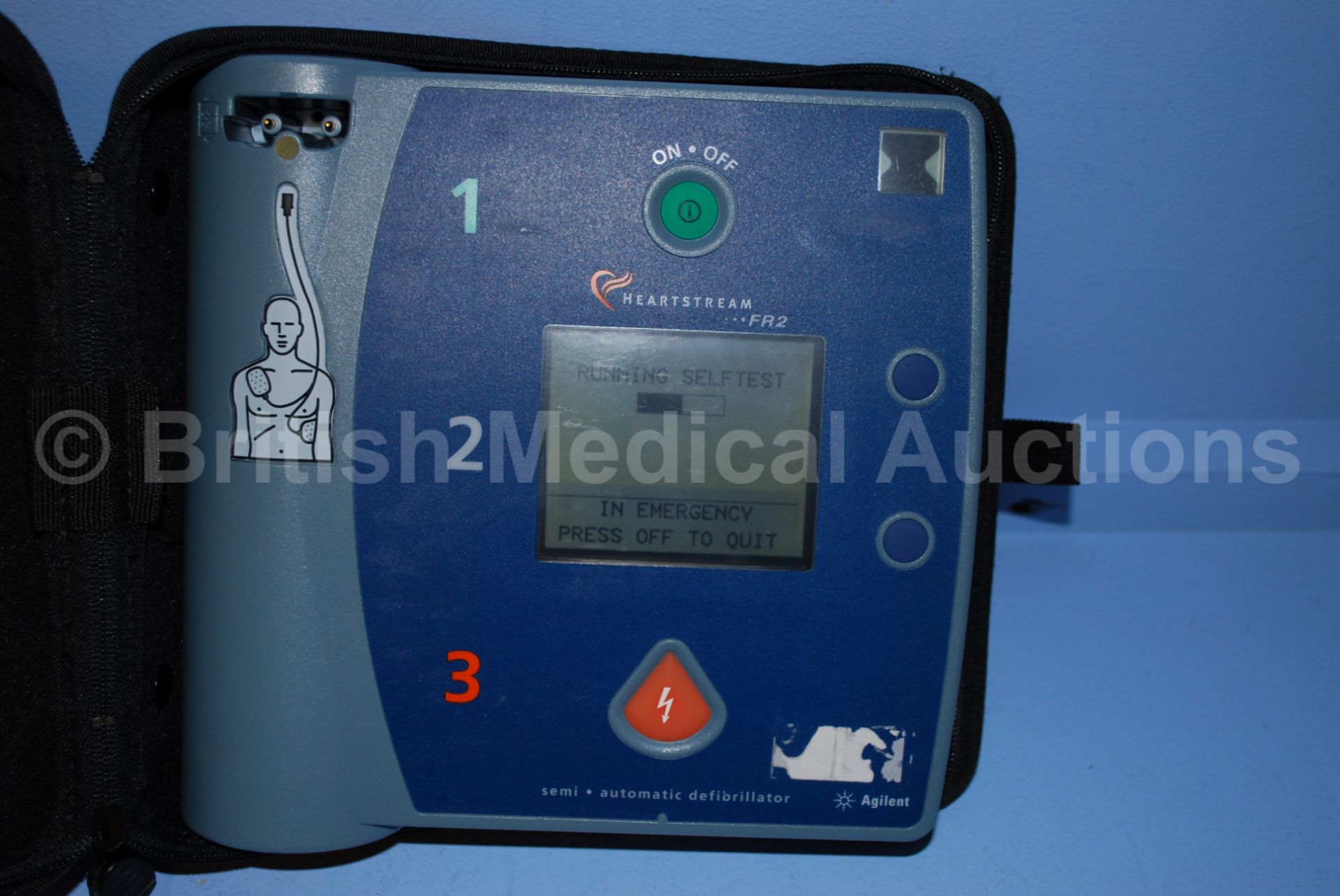 Agilent Heartstream FR2 Defibrillator in Red Case - Image 3 of 4
