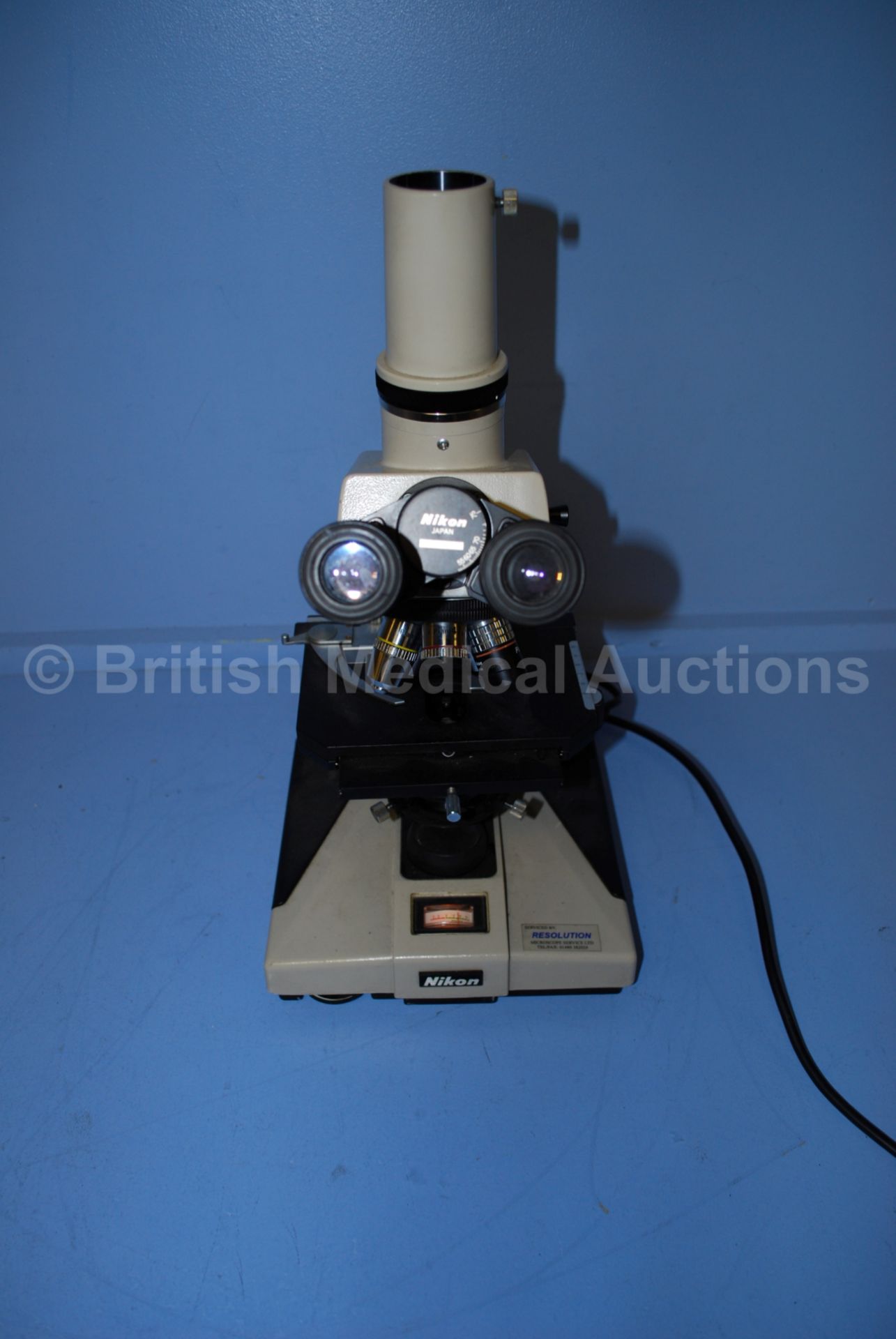 Nikon Optiphot Microscope with 5 x Optics (E Plan