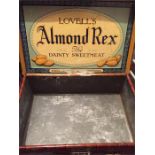 Lovells Almond Rex sweetmeat tin c1920