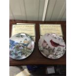 2 WJ George plates by Lena Liu. Limited edition, b