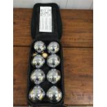 Cased set of 8 Boules