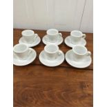 6 Esspresso cups and saucers