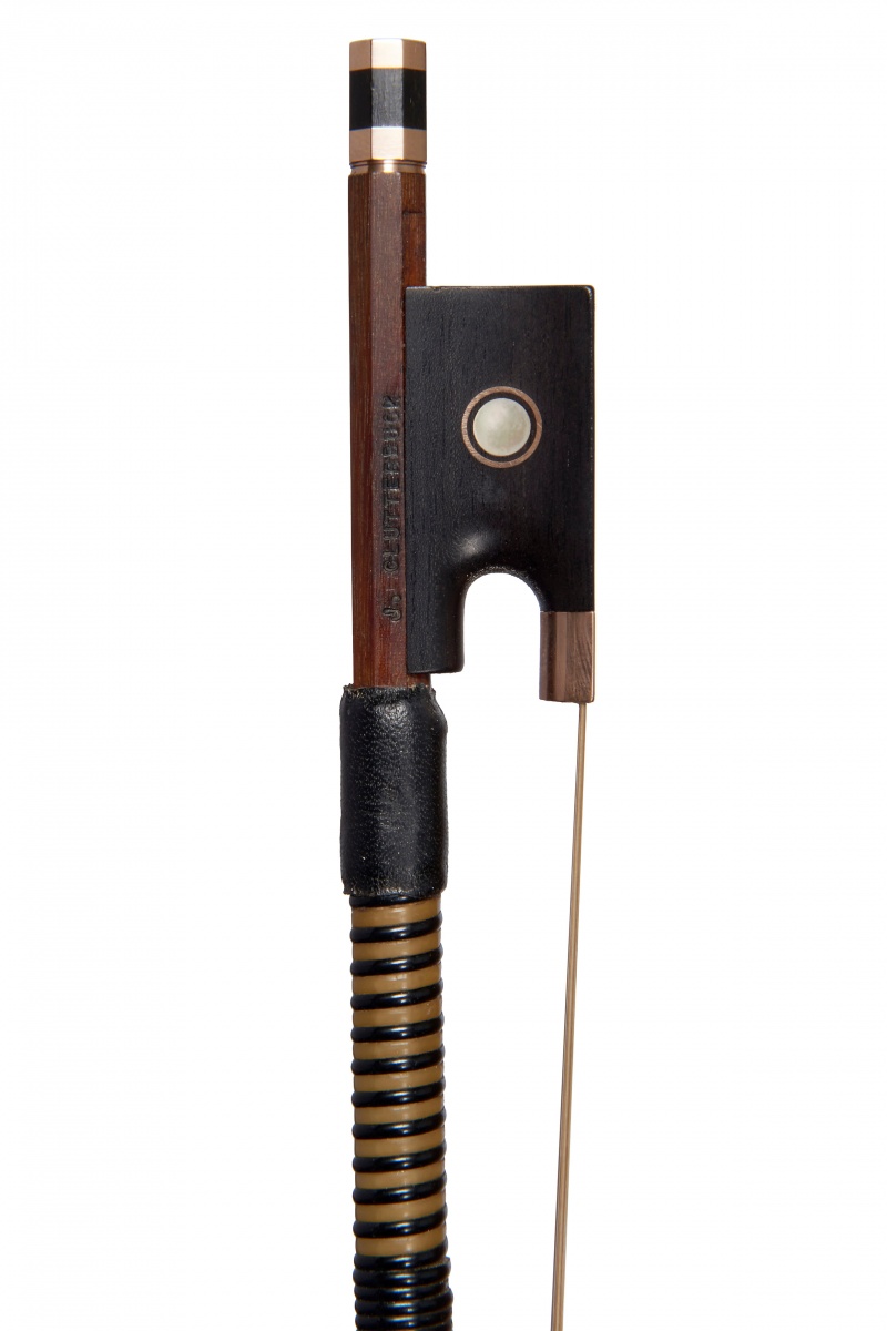 An English Gold-Mounted Violin Bow by John Clutterbuck