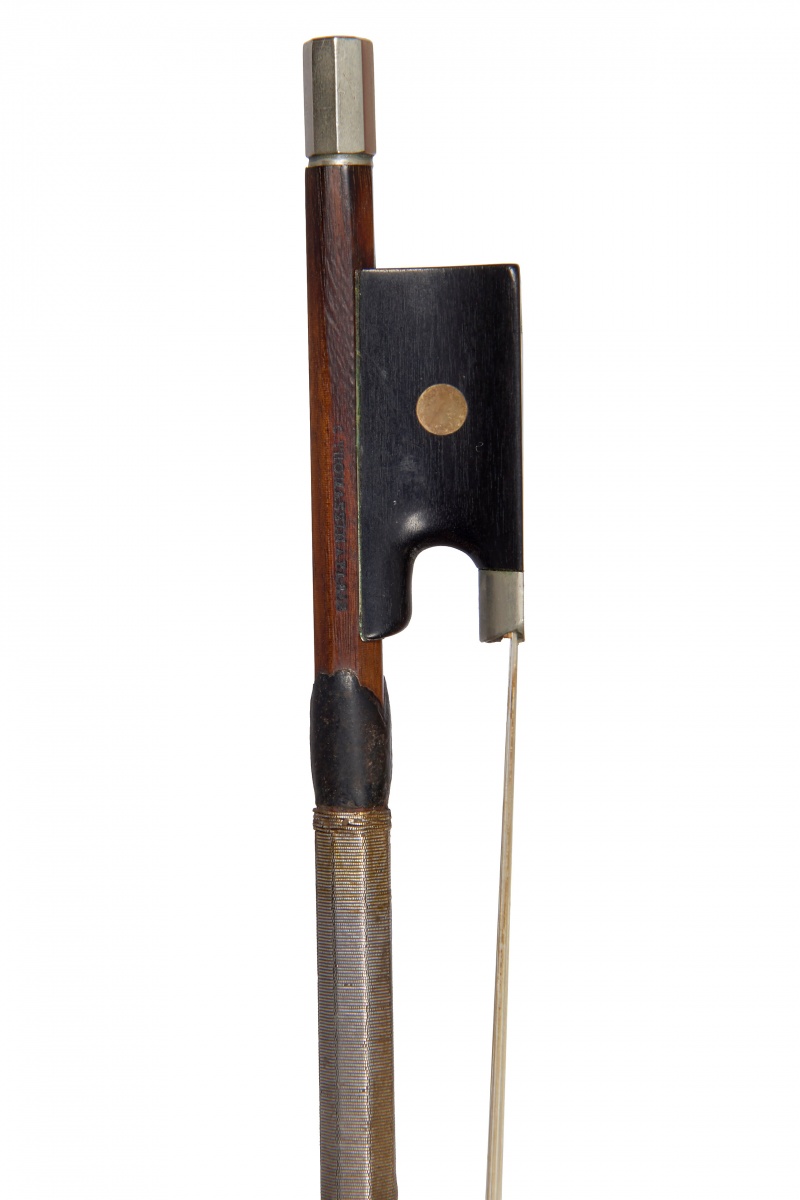 A French Nickel-Mounted Violin Bow by Claude Thomassin