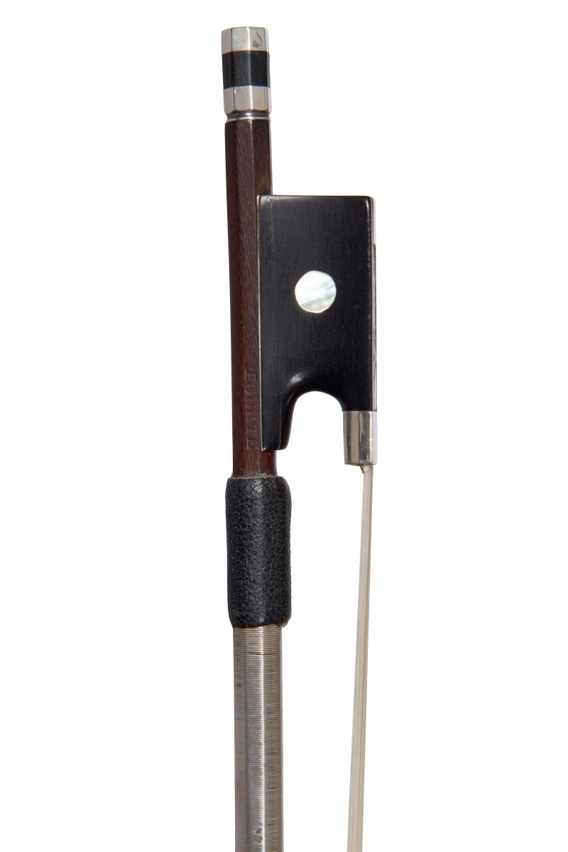 A German Silver-Mounted Violin Bow, attributed to Nürnberger
