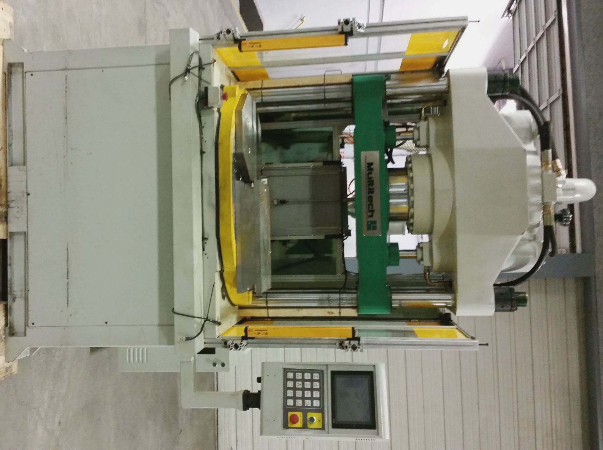 120 Ton, 3.7 oz. MULTITECH Vertical Rotary Injection Molding Machine ...