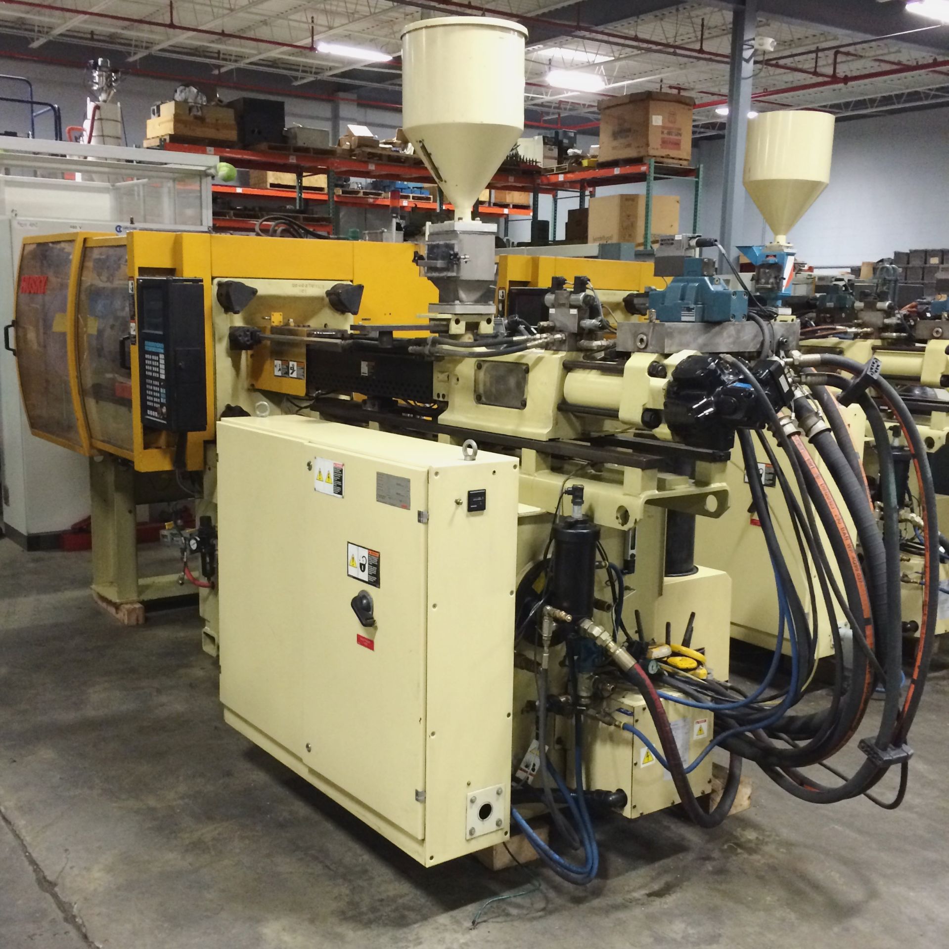 100 Ton, 5.6 oz. HUSKY Injection Molding Machine | Model: S90-RS40/35 | Year: 2000