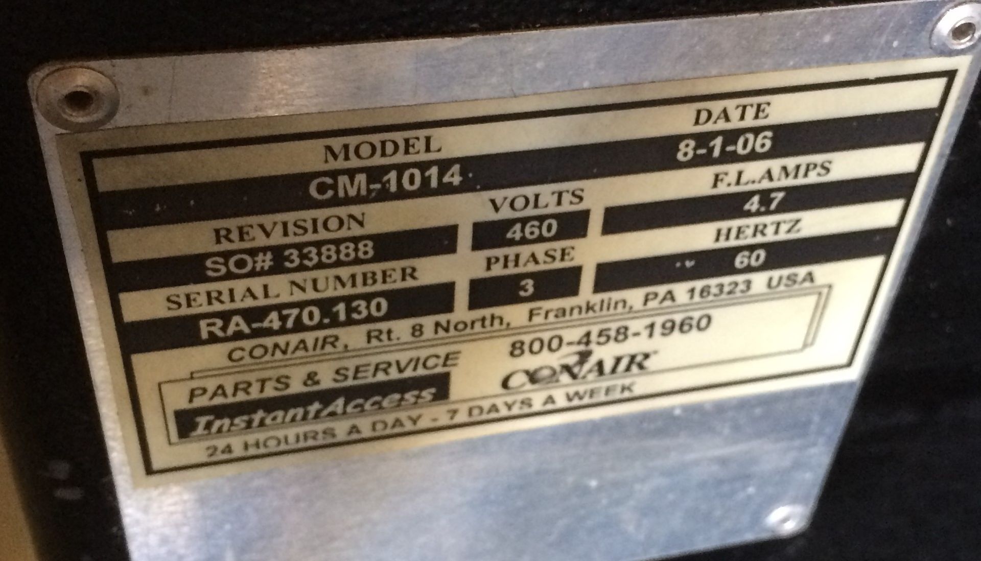 2.5 HP CONAIR Low-Speed Screenless Granulator | Model: CM-1014 | Year: 2006 - Image 4 of 4