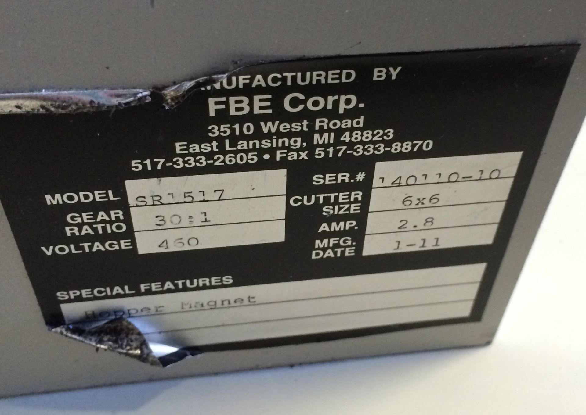 2 HP FBE / SRS Bi-Cutter Screenless Granulator | Model: SR1517 | Year: 2011 - Image 5 of 5