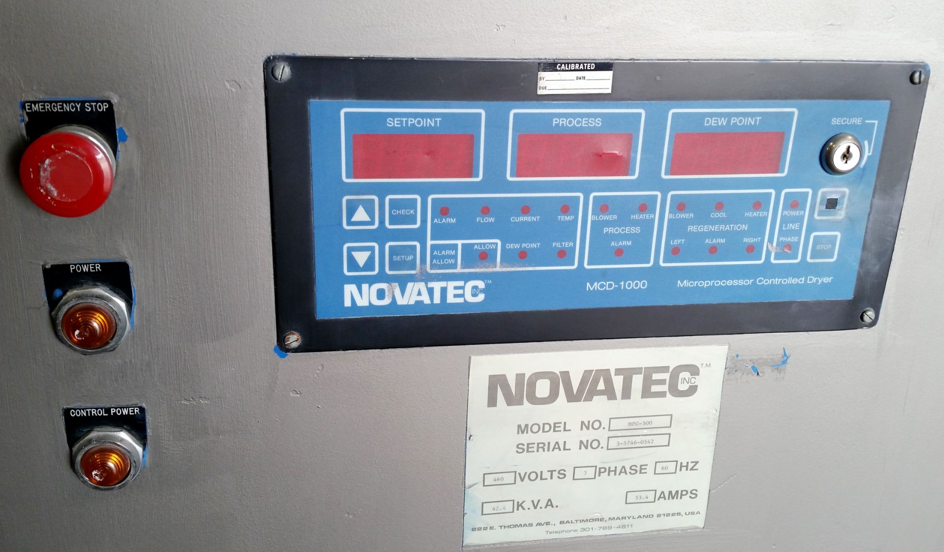 500 CFM NOVATEC Dryer | Model: MPC-500 - Image 3 of 6