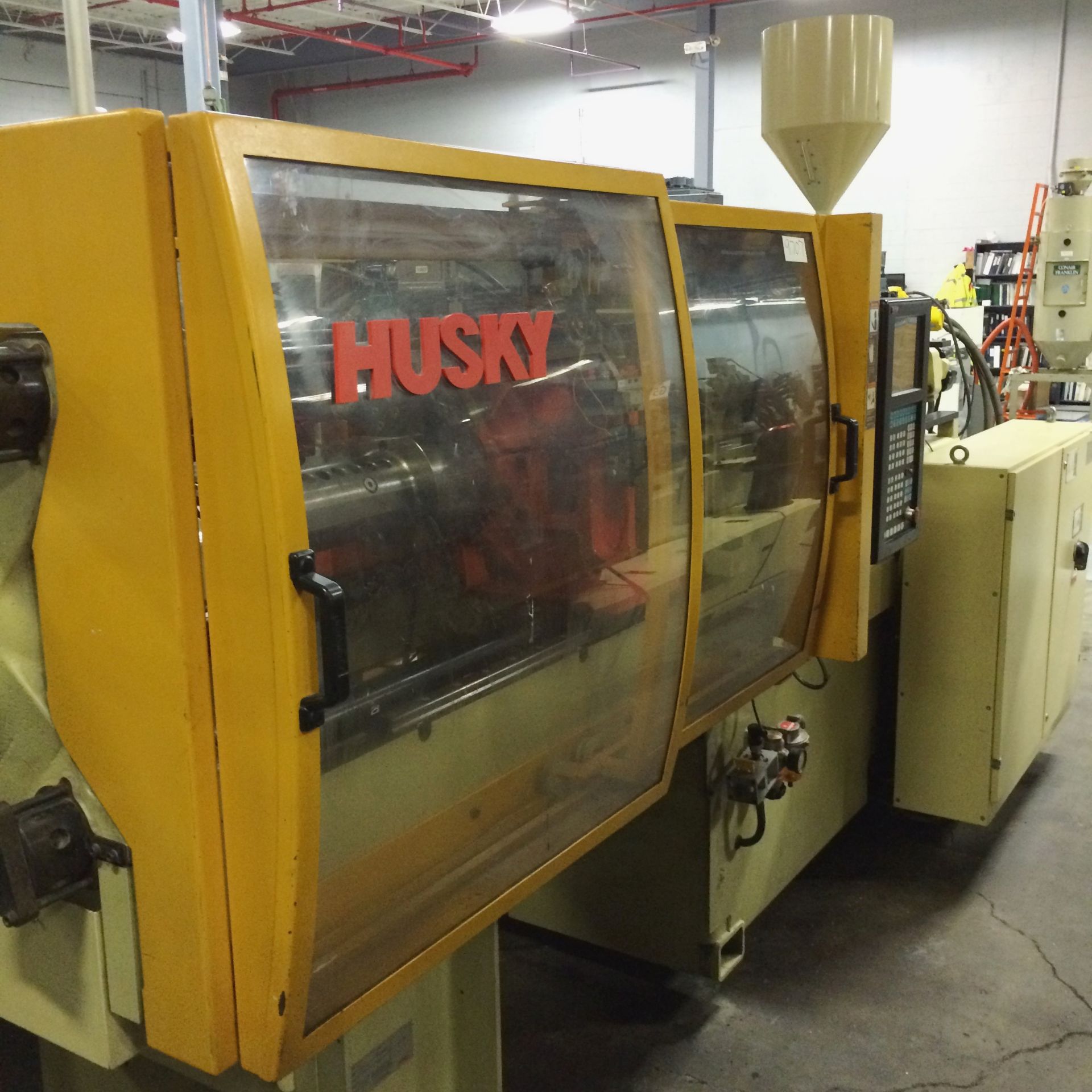 100 Ton, 5.6 oz. HUSKY Injection Molding Machine | Model: S90-RS40/35 | Year: 2000