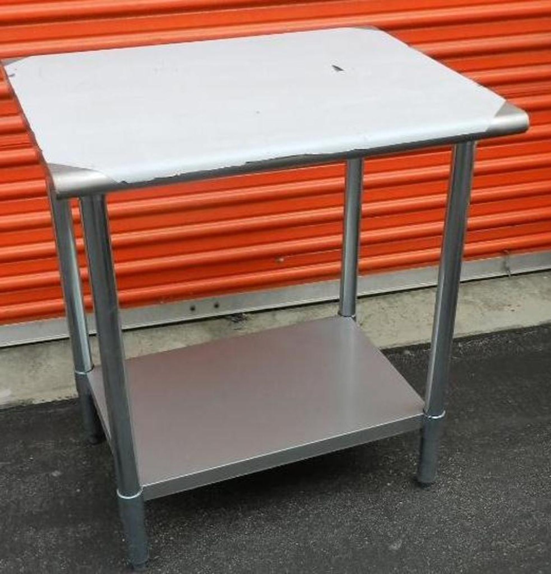 Stainless Steel Work Table galvanized legs and bottom shelf30 x 24 x 33. - Image 2 of 6