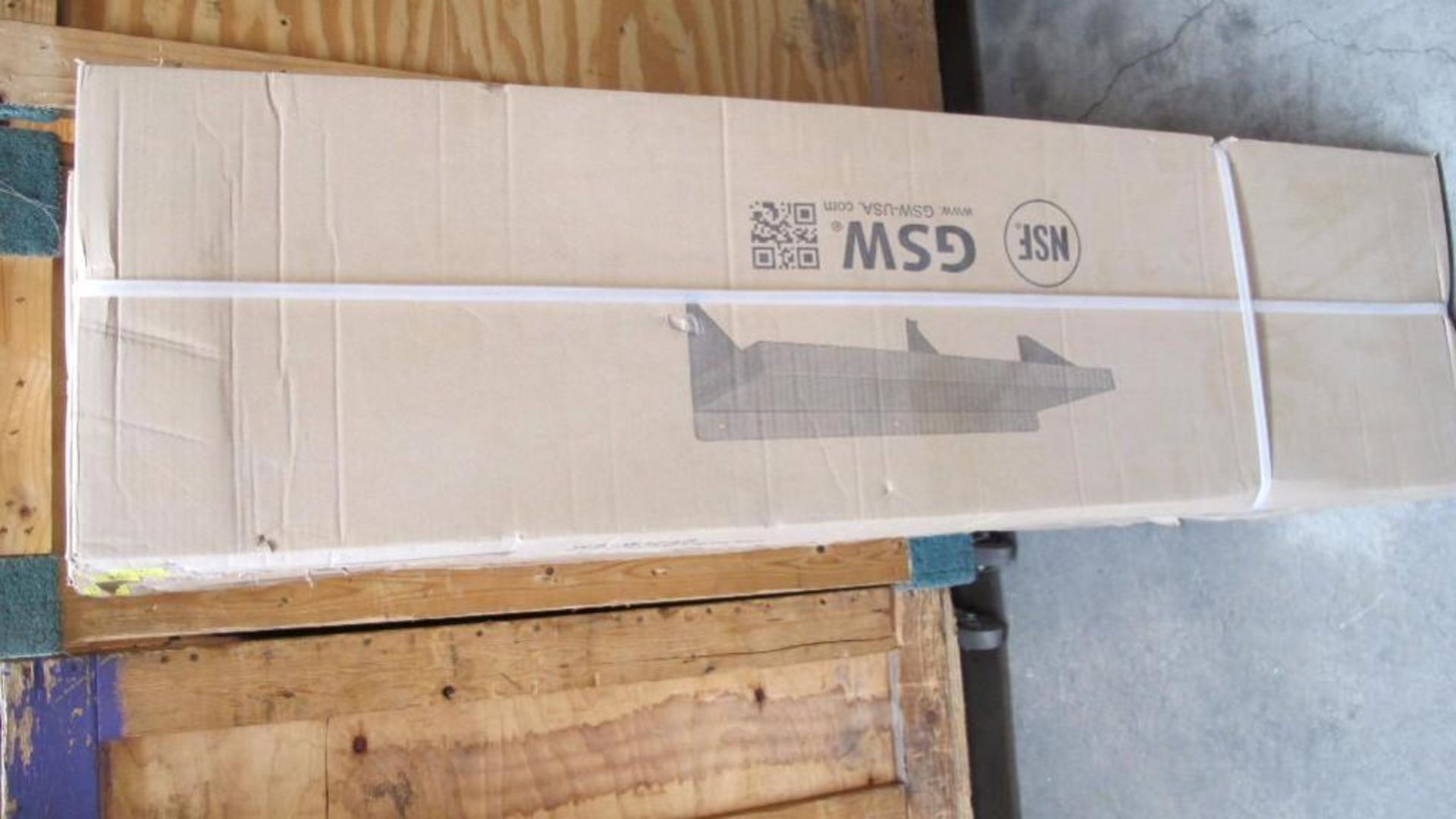 GSW Stainless Steel Wall Mount Shelf. Mod. WS-1248. size 12 x 48in. x 4 in. Unused. In box. 18 gauge - Image 2 of 4