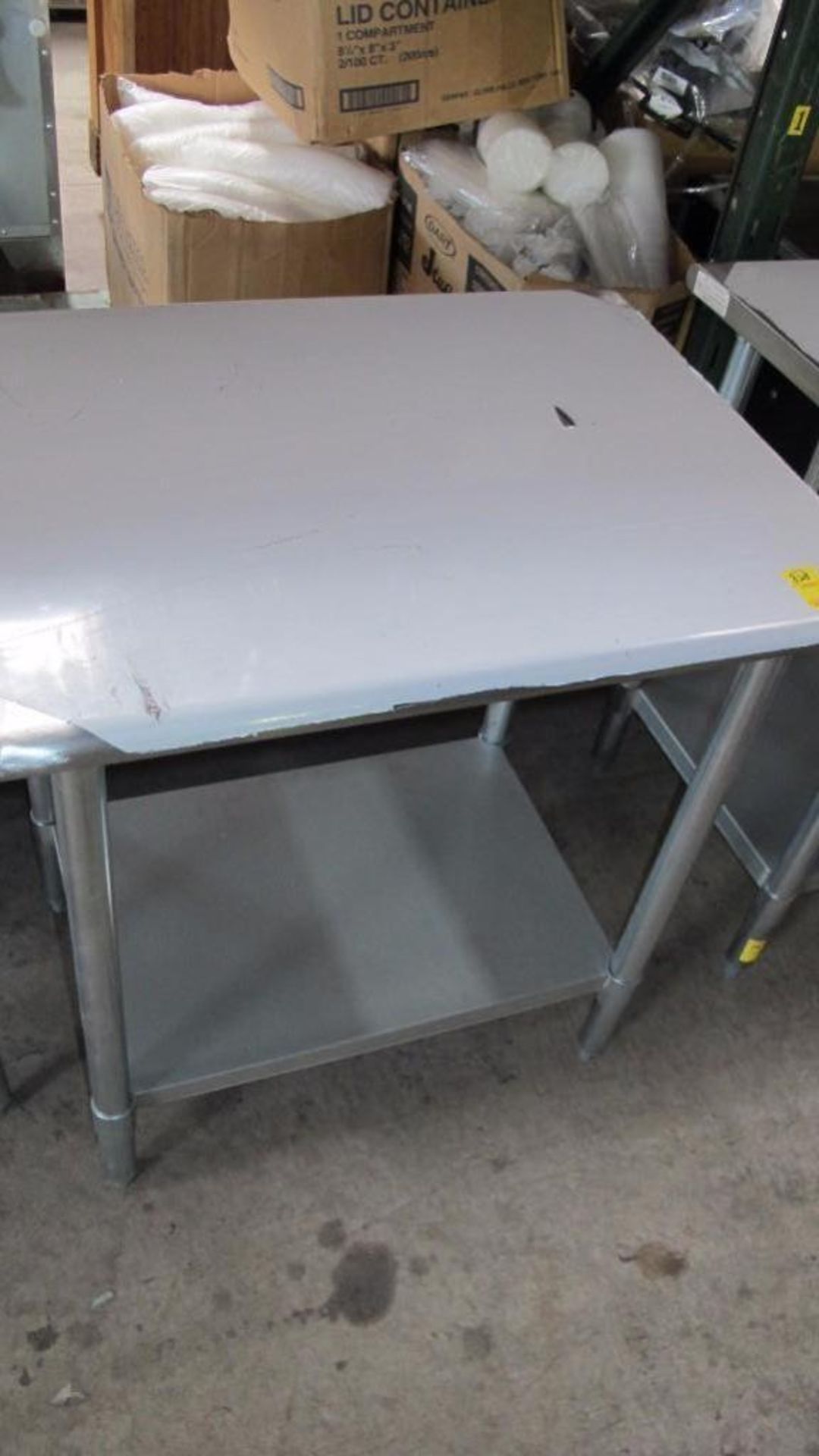 Stainless Steel Work Table galvanized legs and bottom shelf30 x 24 x 33.