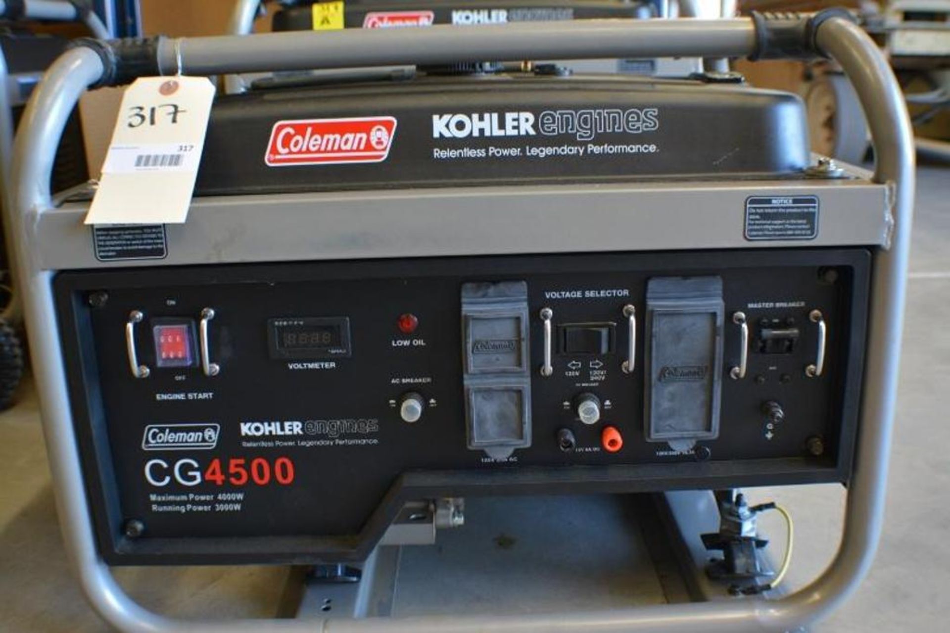 4000 Watts Gasoline Generator 6.5HP 120V with Electric Start by Coleman Powered by Kohler - Image 2 of 6